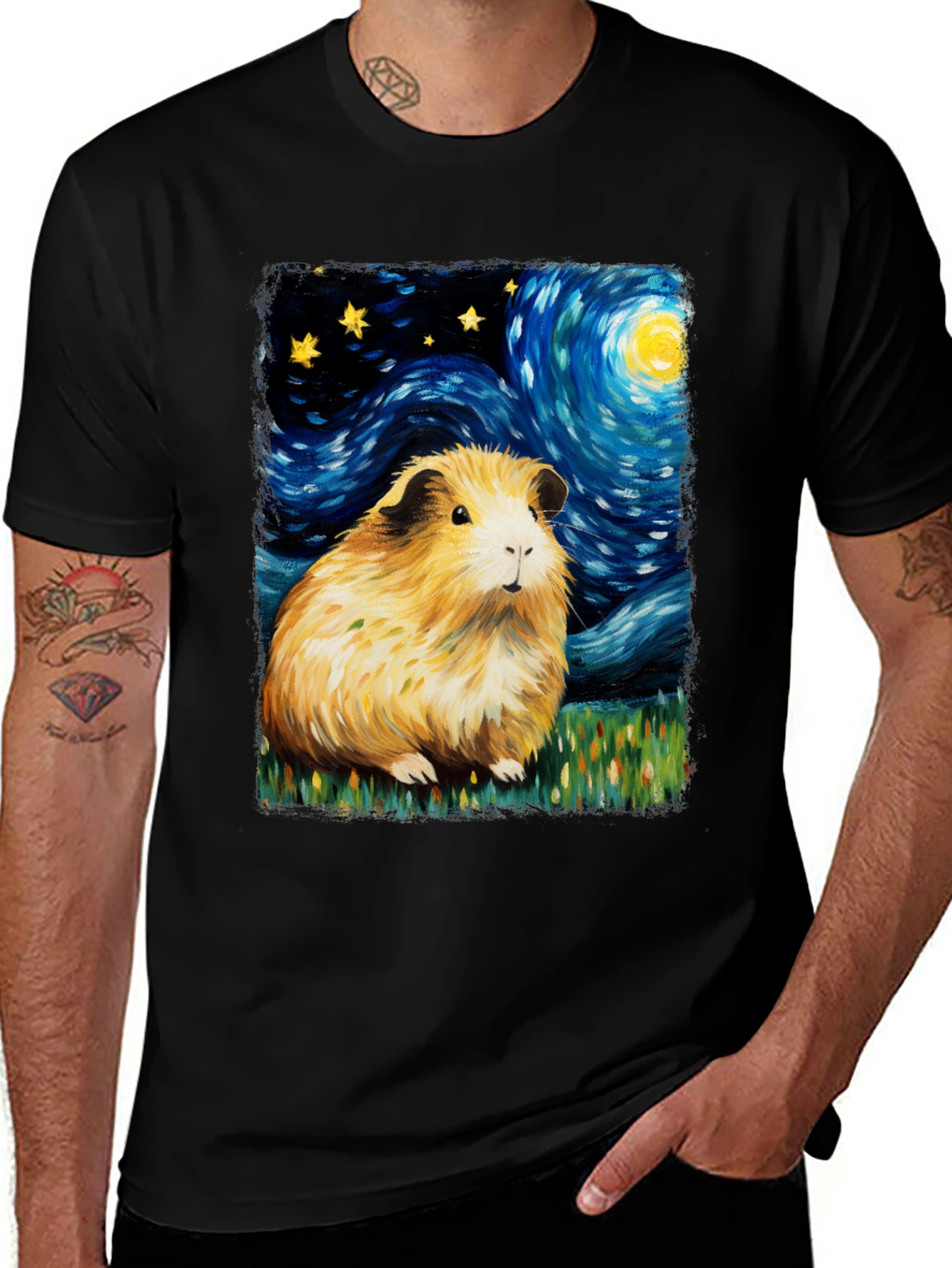 Variant 24 of Starry Night Guinea Pig Tee