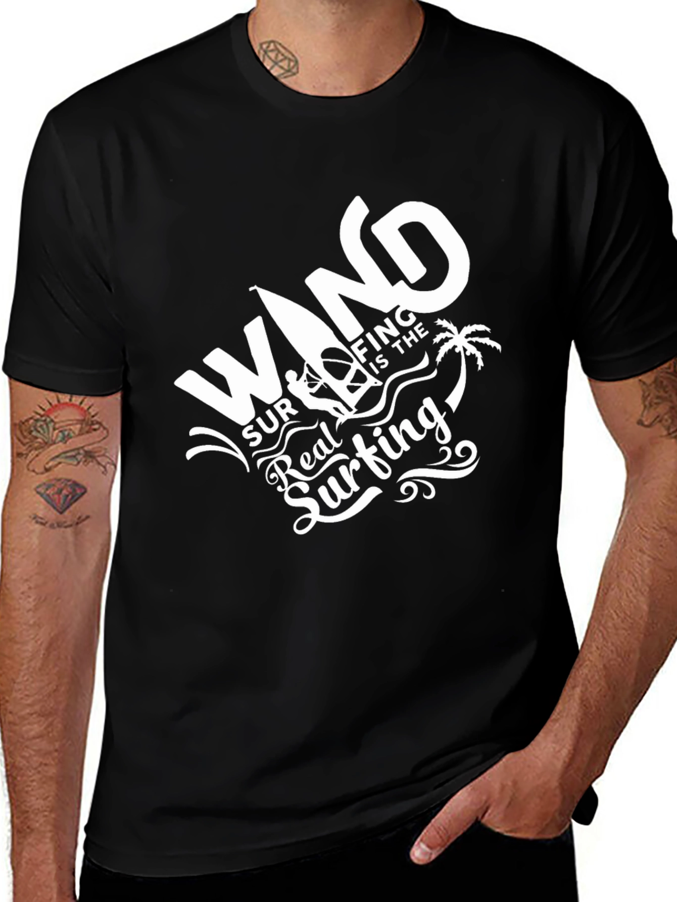 Variant 10 of Wind Surfing T-Shirt - Real Surfing Tee