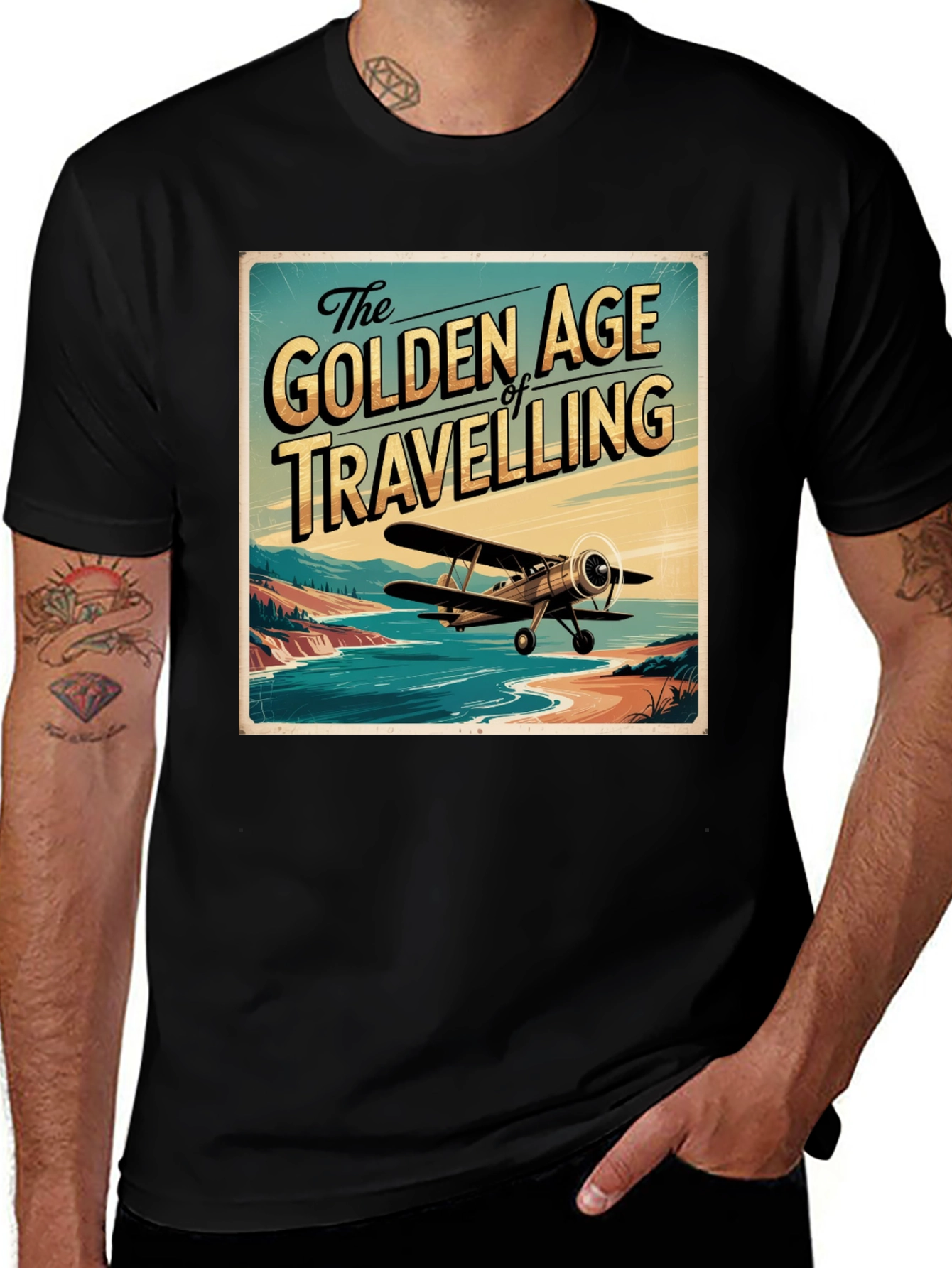 Variant 18 of Golden Age of Travelling Graphic Tee