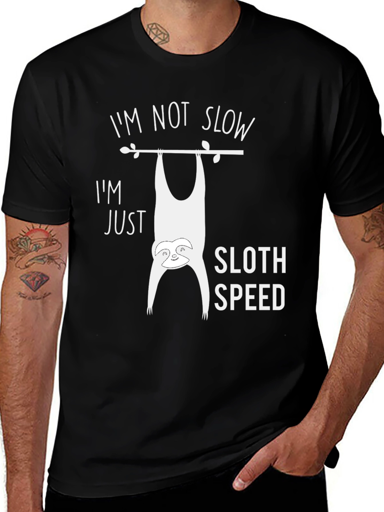 Variant 11 of Sloth Speed Graphic T-Shirt - Funny Animal Tee