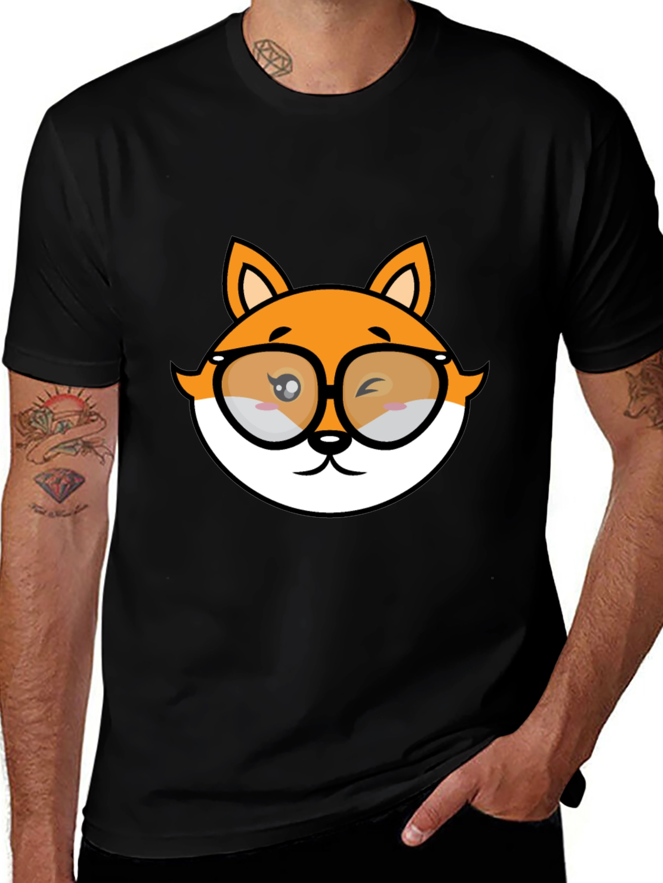Variant 25 of Fox With Glasses Graphic T-Shirt