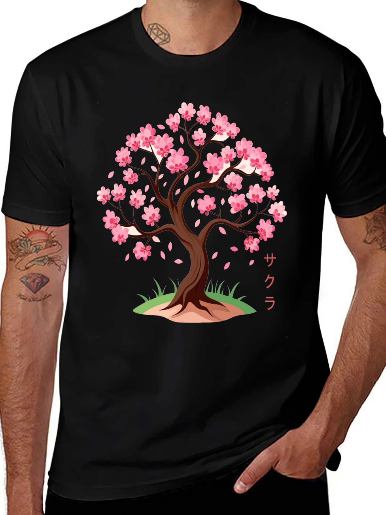 Sakura Tree Graphic T-Shirt - Stylish Unisex Tee