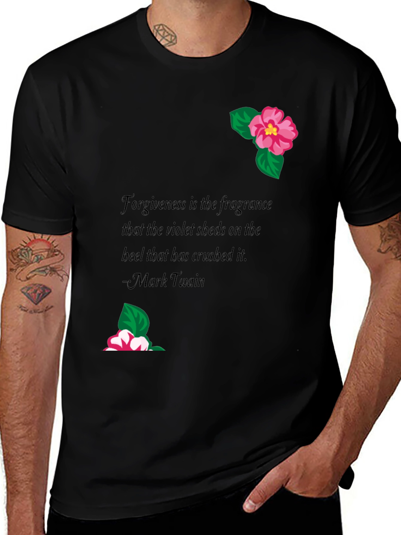 Variant 28 of Floral Quote Graphic Tee
