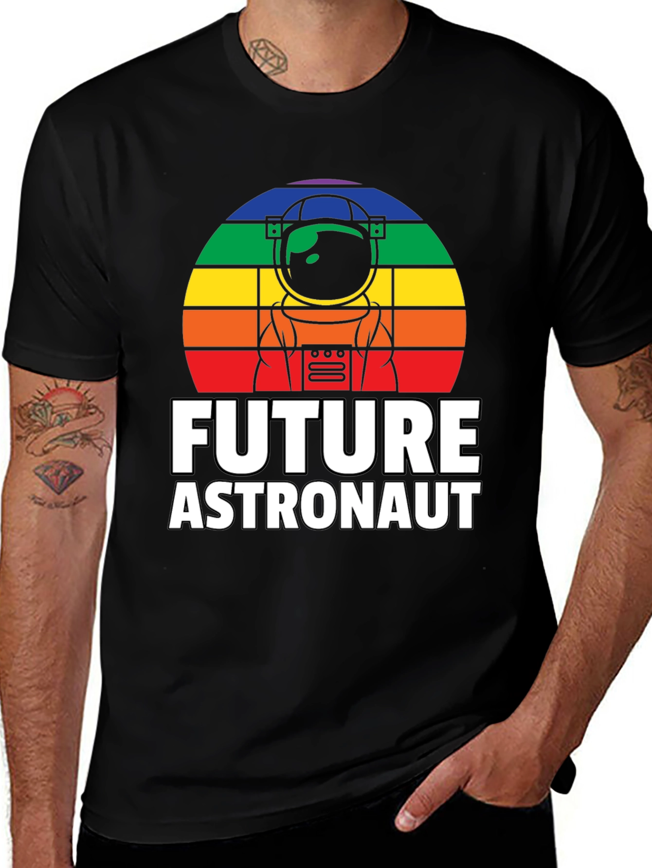 Variant 12 of Future Astronaut Rainbow T-Shirt