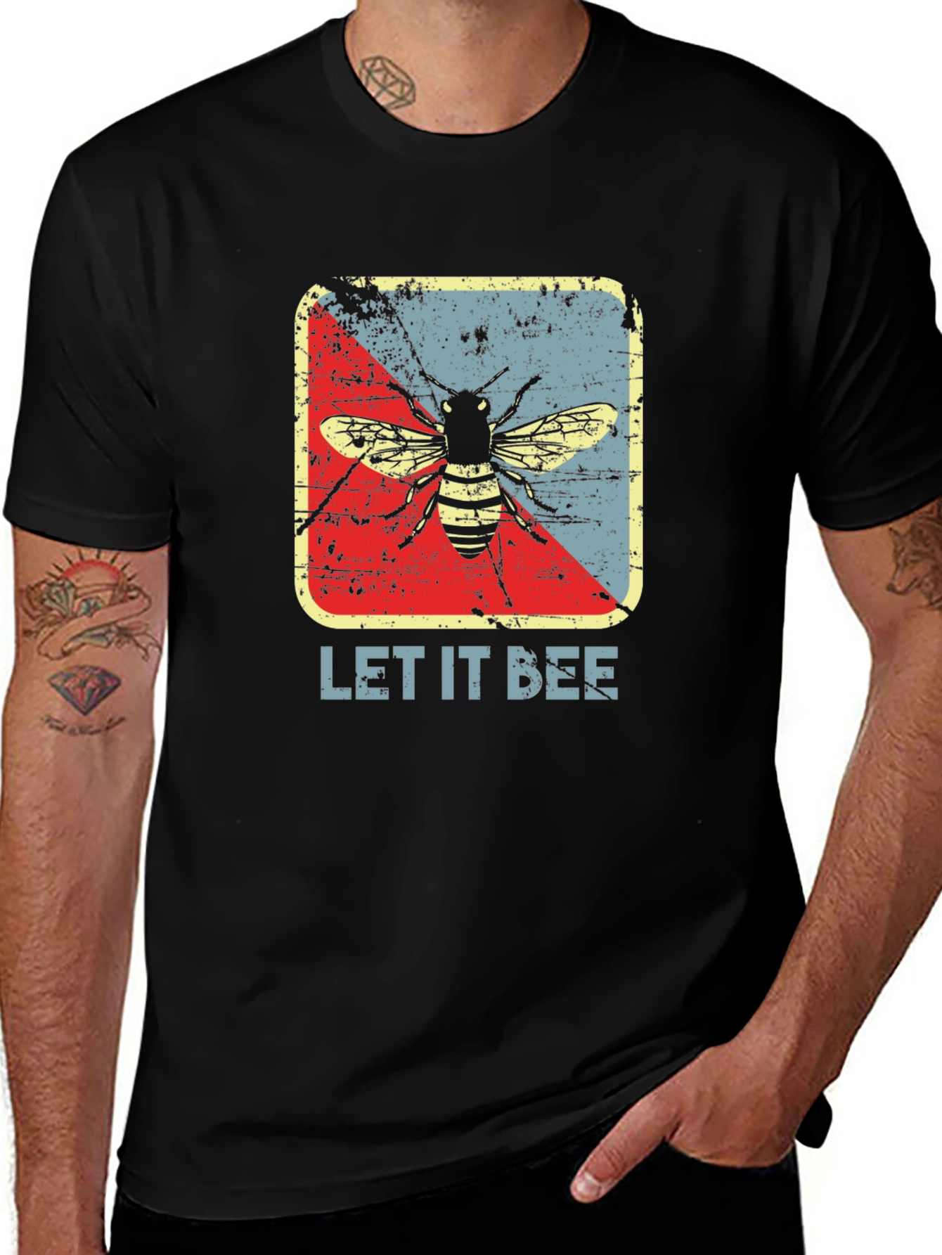 Variant 30 of Let It Bee Graphic T-Shirt - Vintage Style