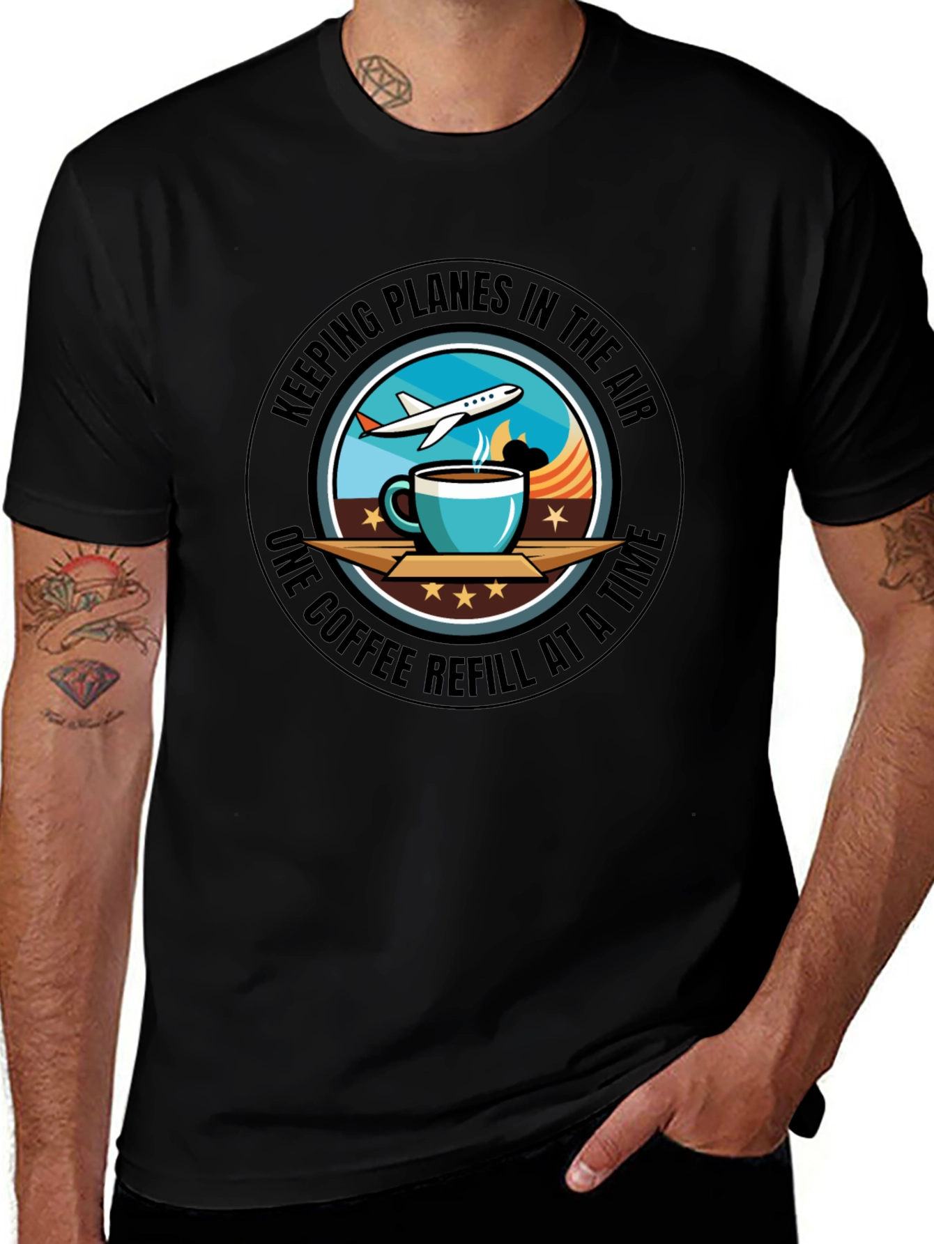 Variant 12 of Keeping Planes in the Air Coffee T-Shirt