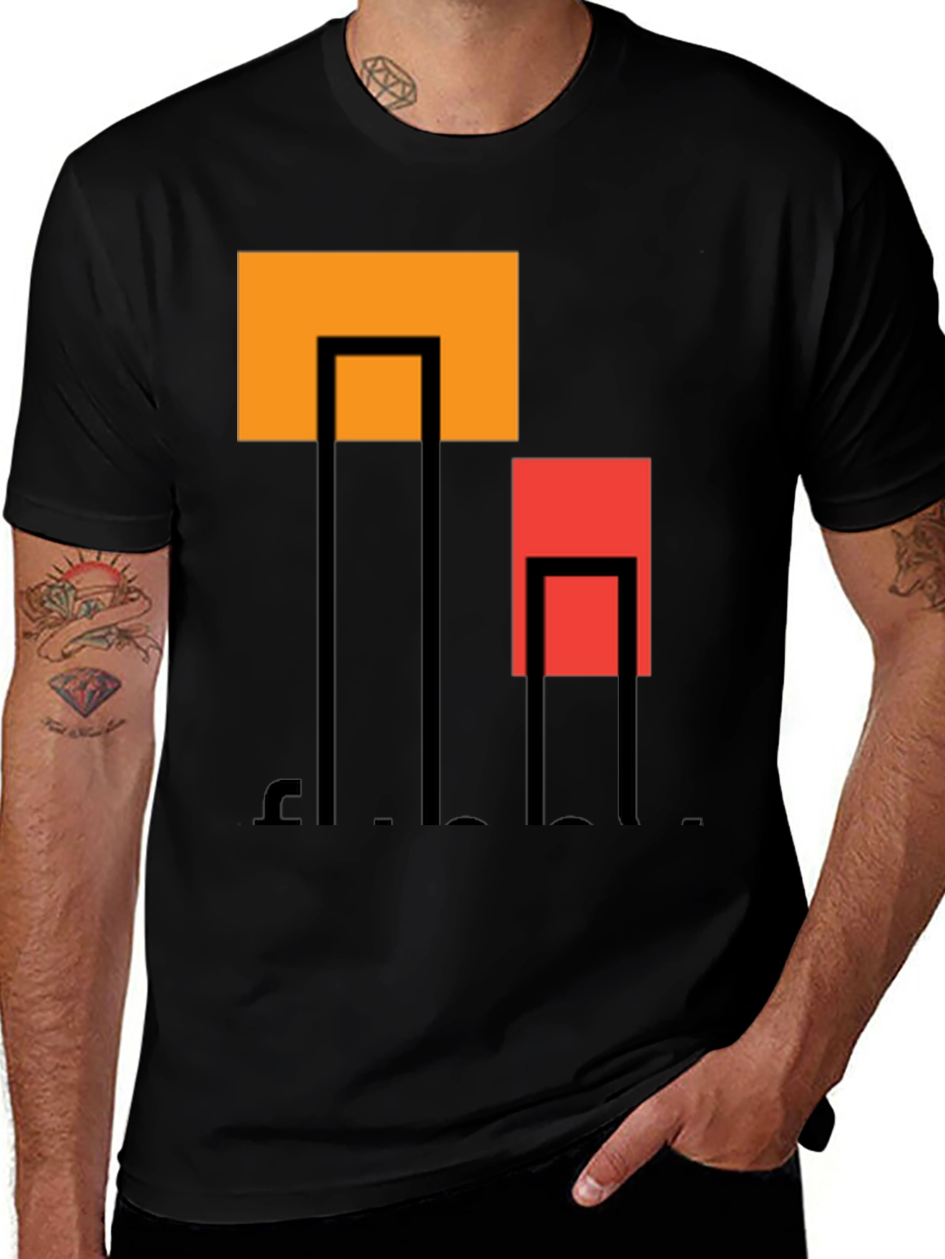 Variant 10 of Modern Geometric Graphic Tee - Black Unisex T-Shirt