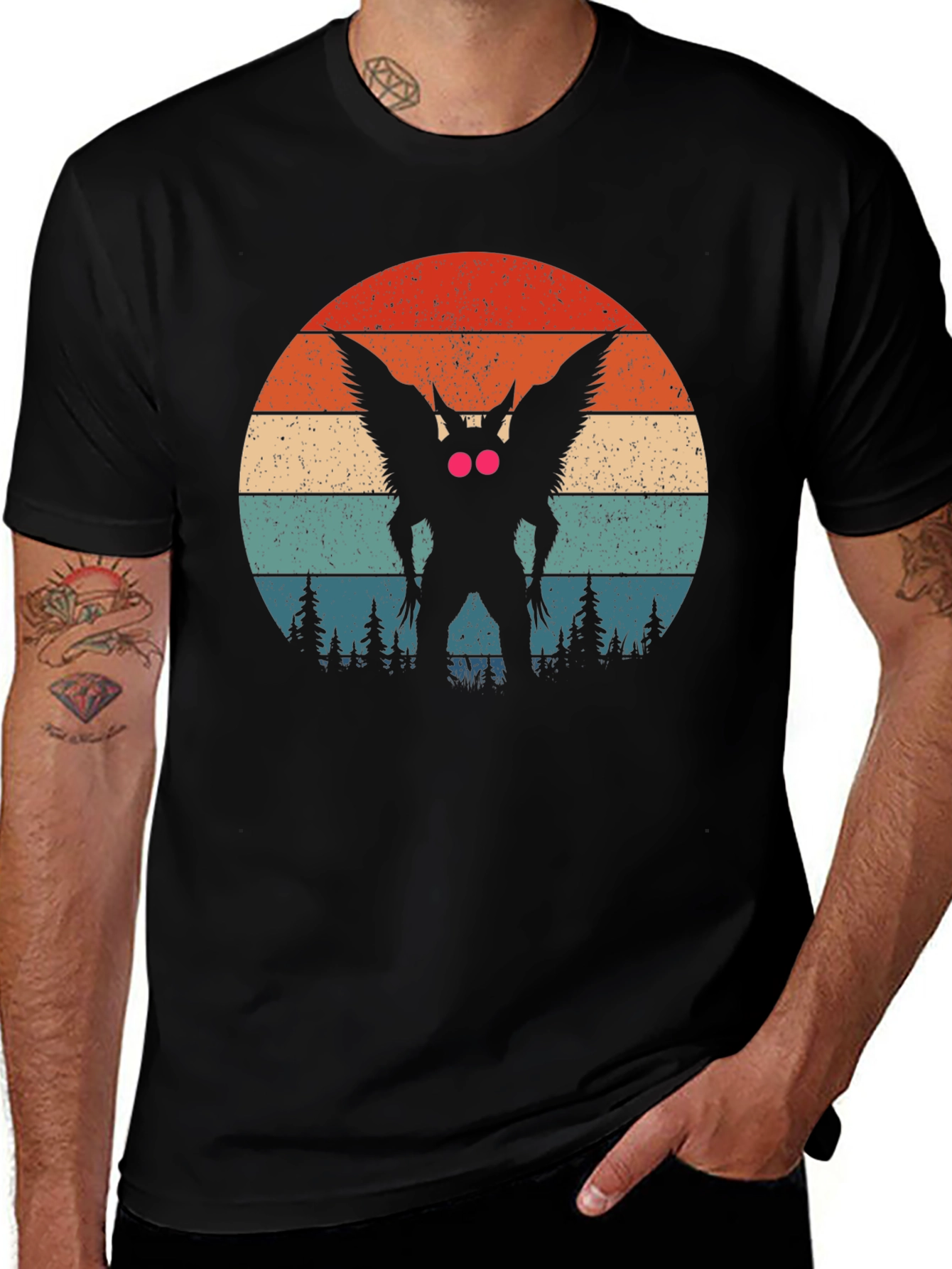 Mothman Retro Sunset T-Shirt