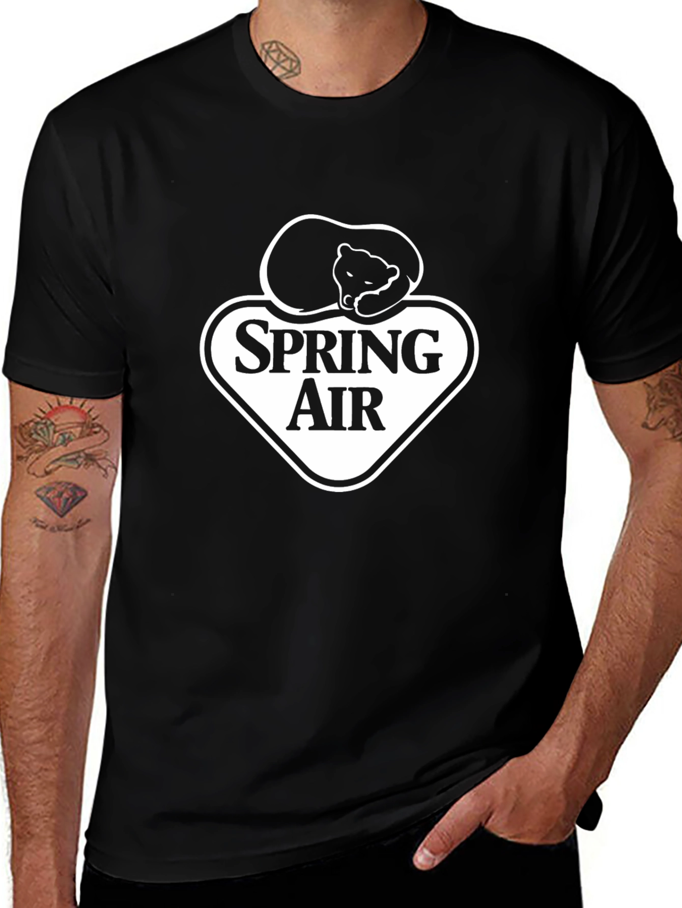 Variant 2 of Black Spring Air Bear Graphic T-Shirt