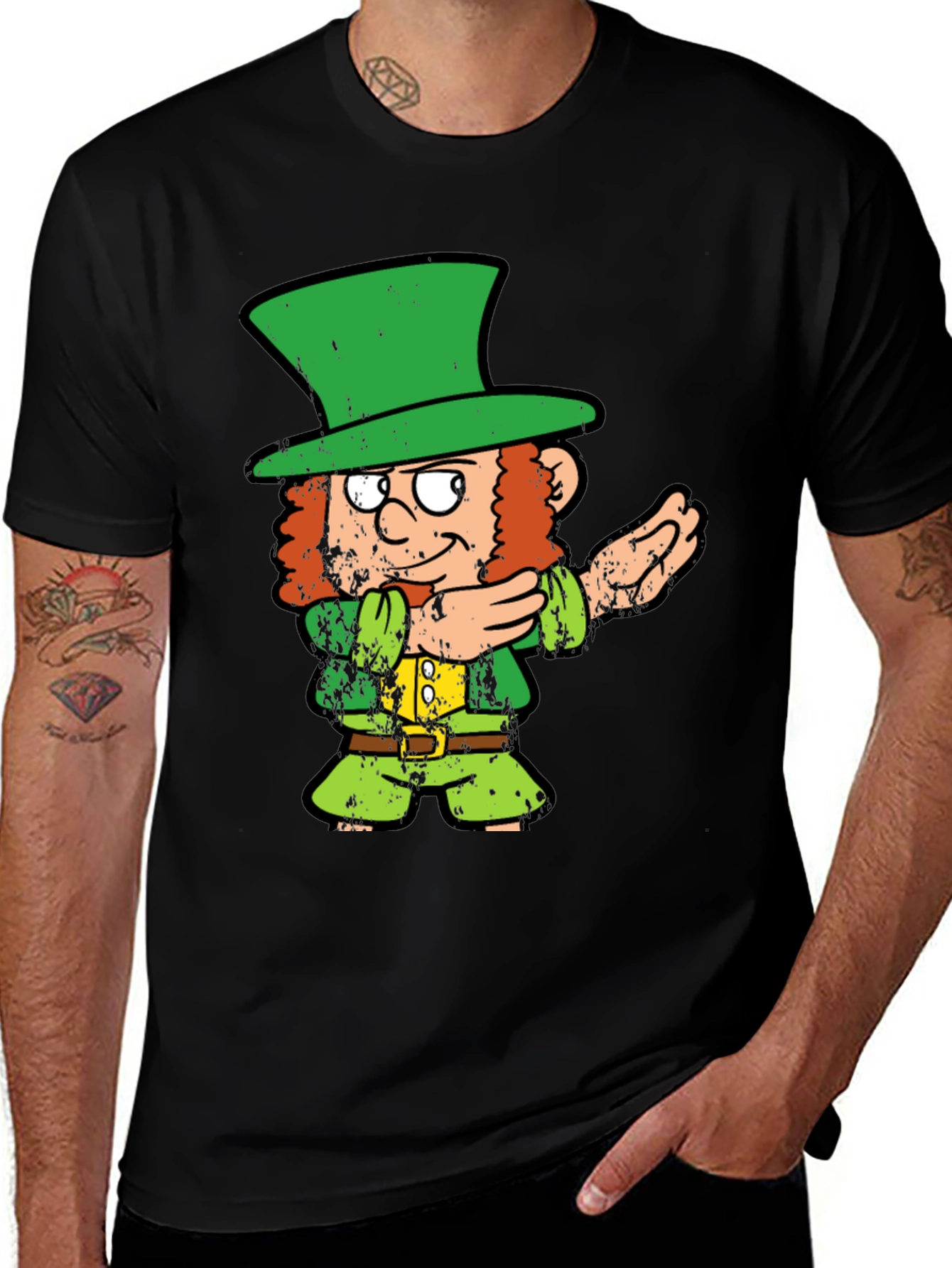 Variant 26 of Leprechaun Dabbing Graphic T-Shirt