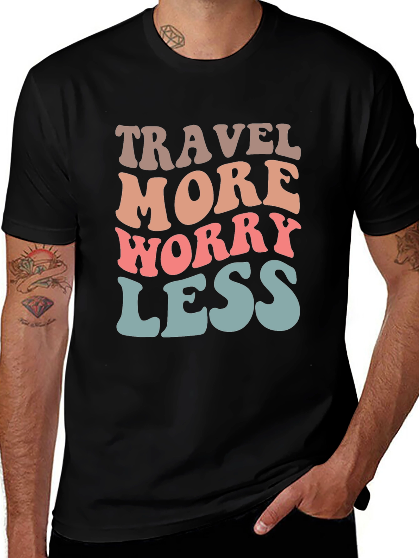 Variant 7 of Travel More Worry Less Graphic Tee