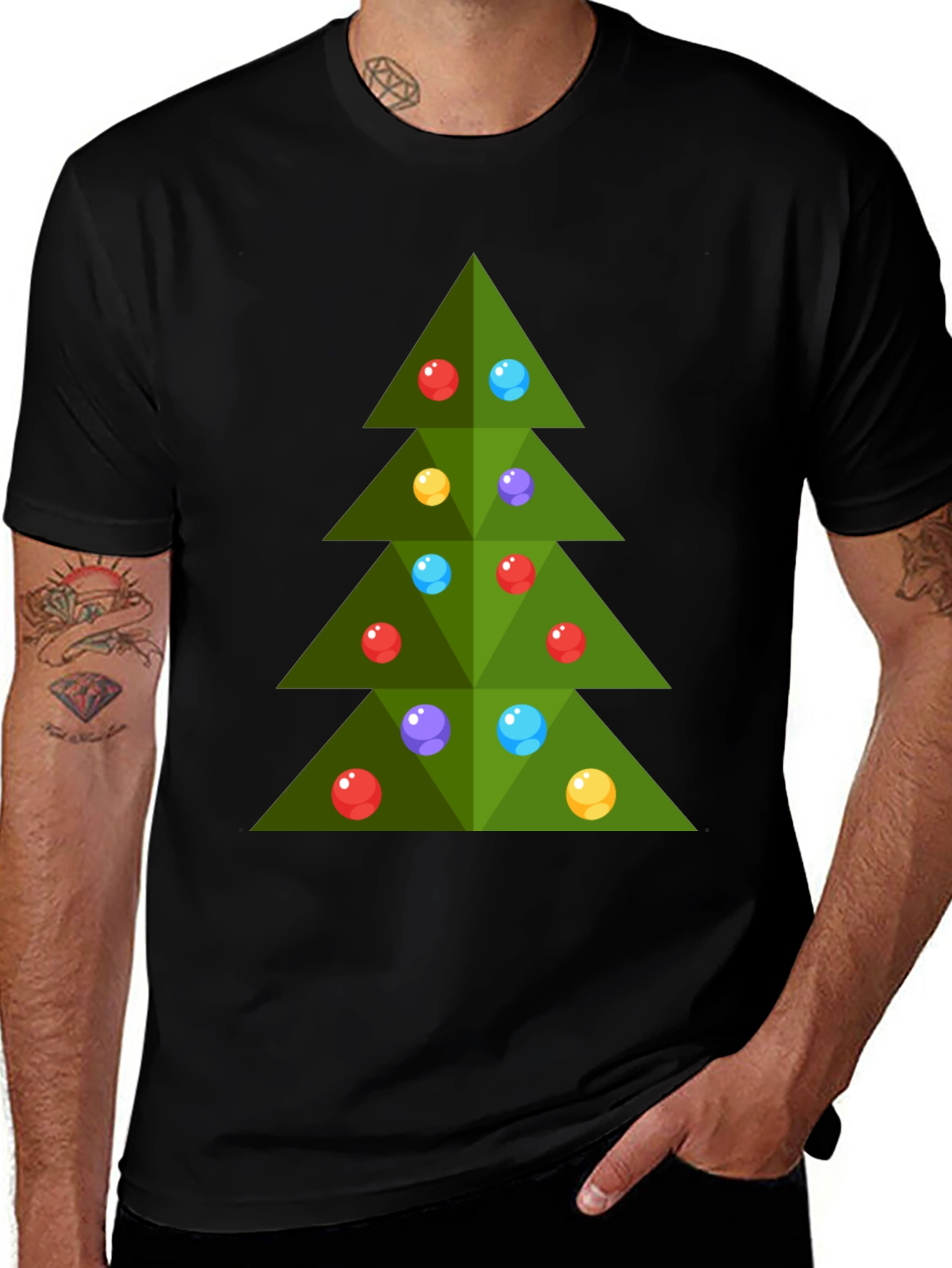 Variant 29 of Festive Christmas Tree Graphic Tee - Holiday Style