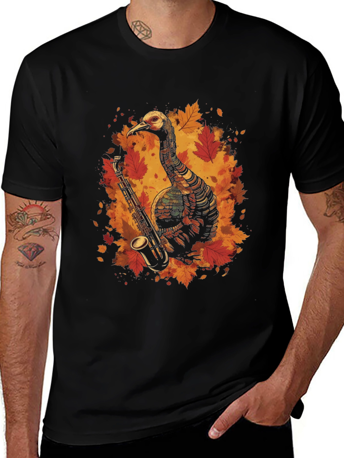 Variant 26 of Turkey Saxophone Fall T-Shirt