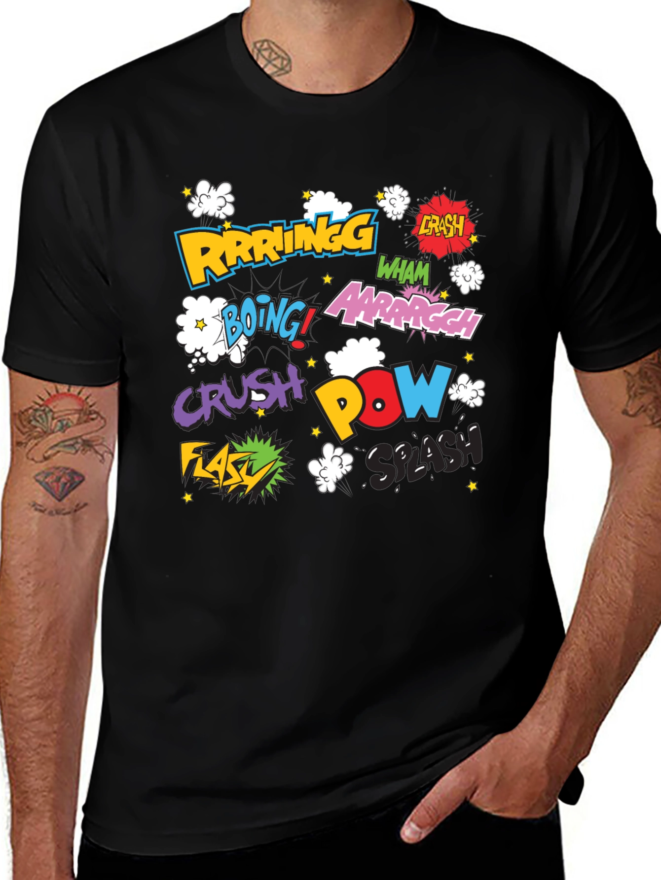 Variant 9 of Comic Book Style Sound Effects Graphic T-Shirt