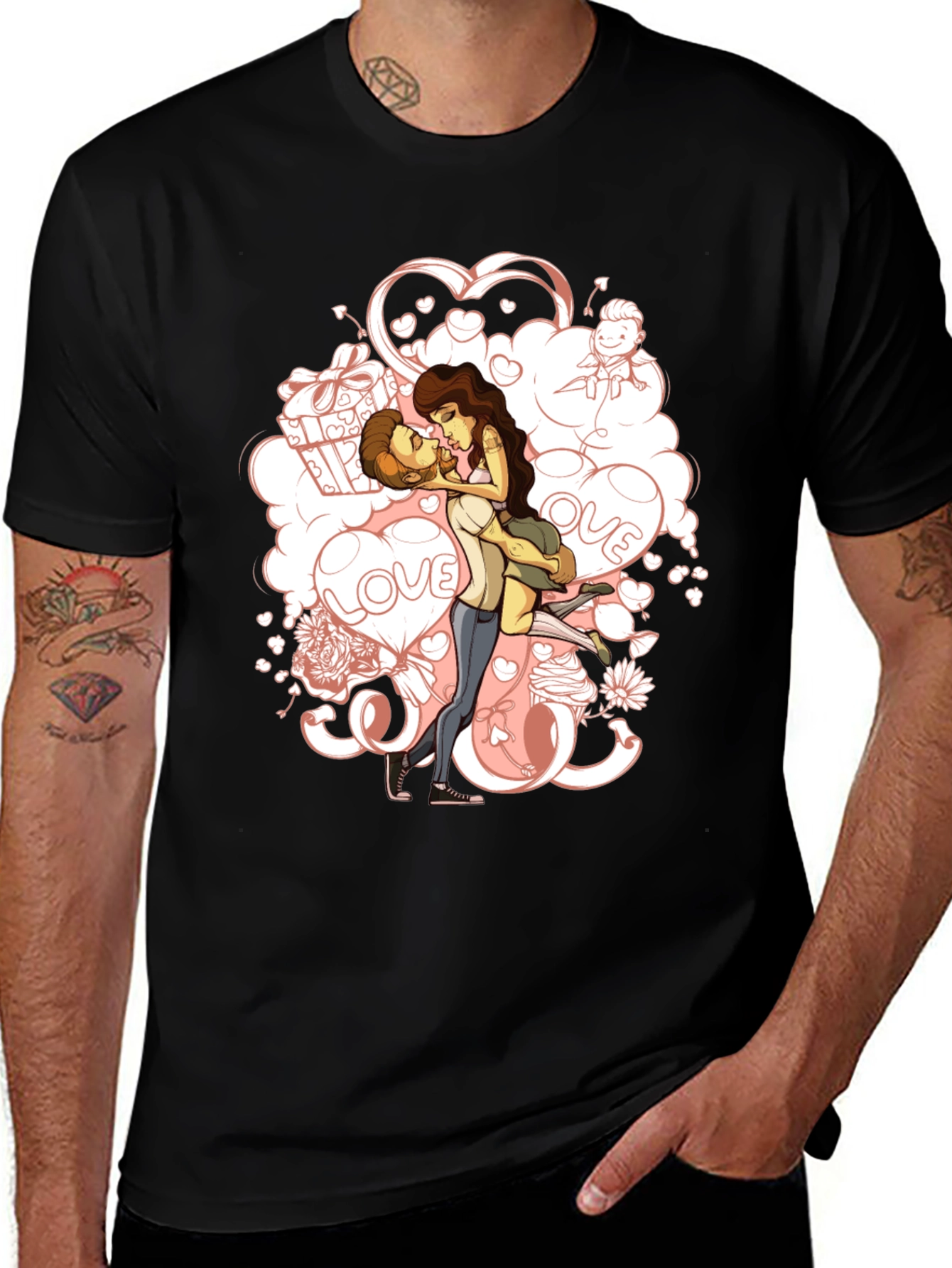 Romantic Couple Graphic Tee - Express Your Love