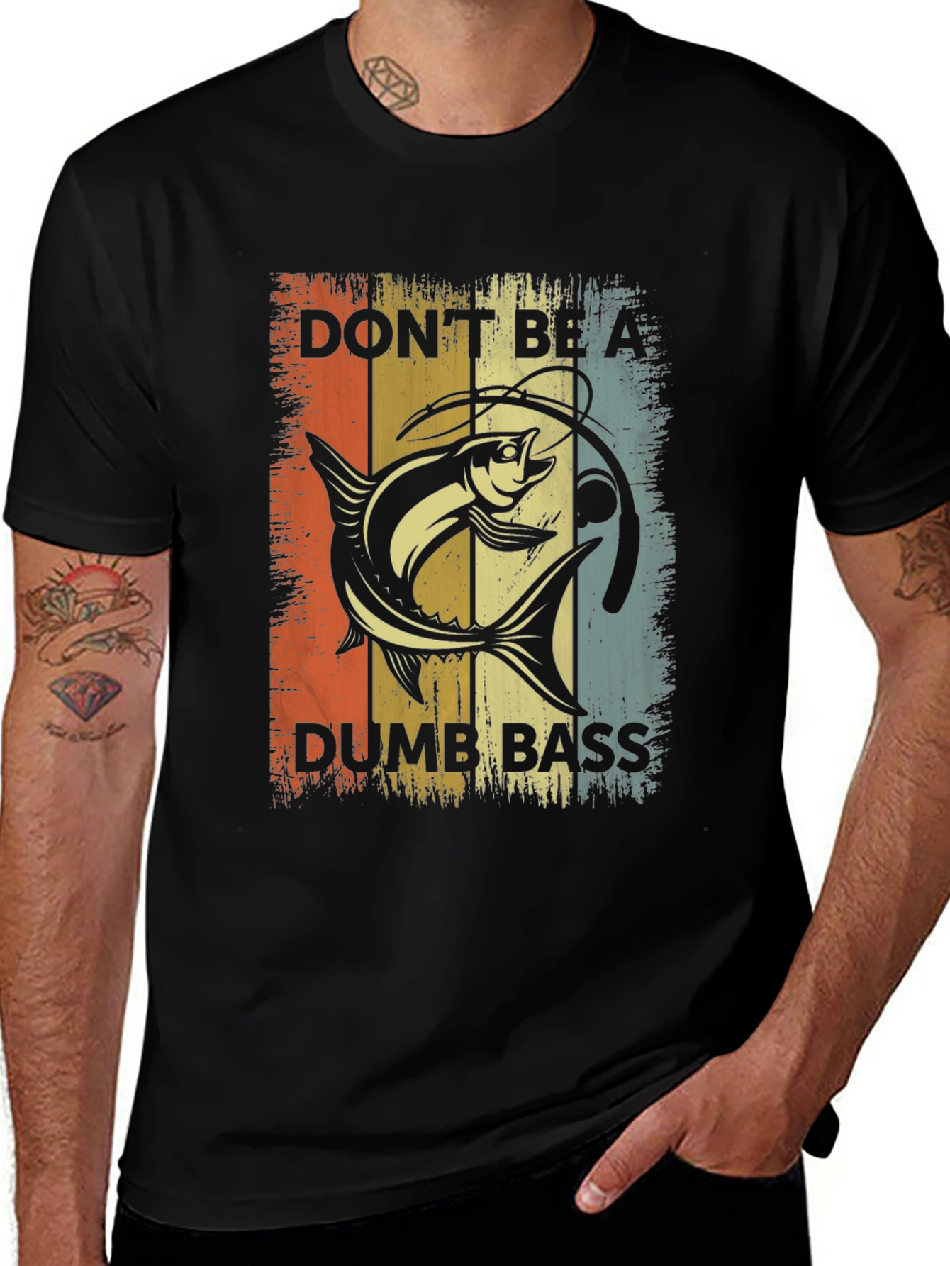 Variant 4 of Don't Be A Dumb Bass T-Shirt - Fishing Graphic Tee