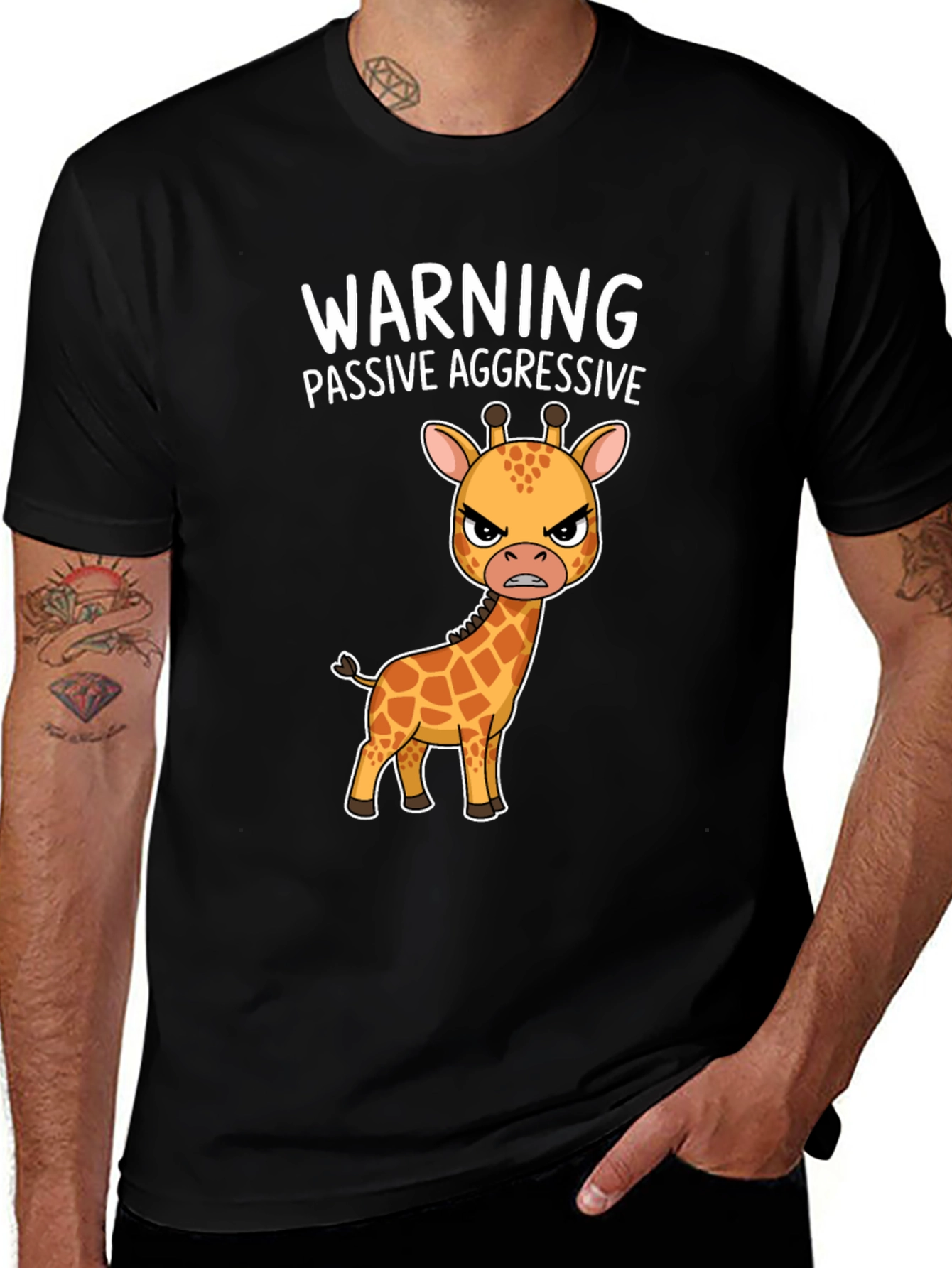 Variant 26 of Warning Passive Aggressive Giraffe T-Shirt