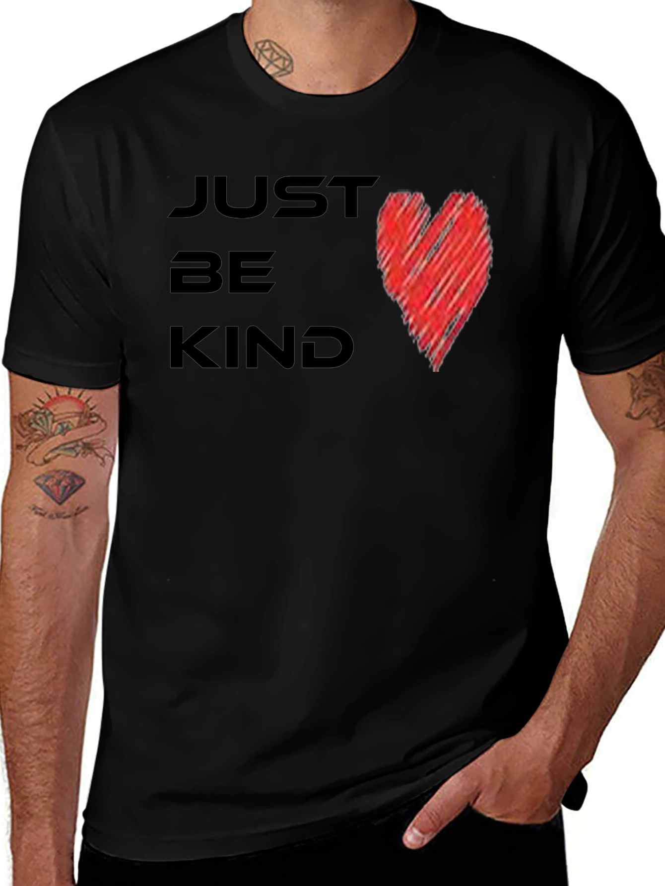 Variant 25 of Just Be Kind Graphic T-Shirt - Heart Design