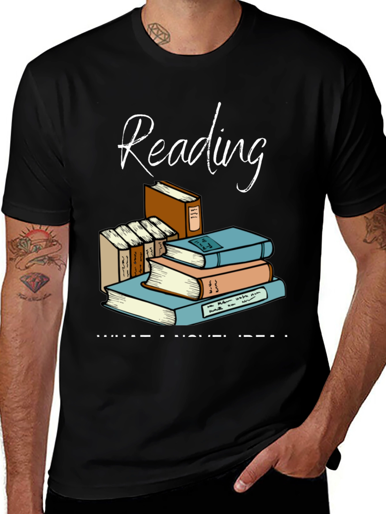 Variant 30 of Reading Novelty T-Shirt - A Novel Idea!