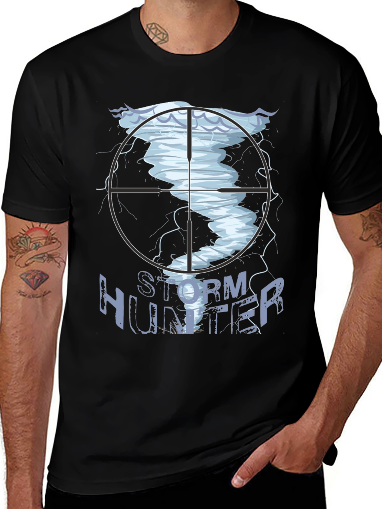 Variant 21 of Storm Hunter Graphic Tee - Weather Enthusiast Shirt