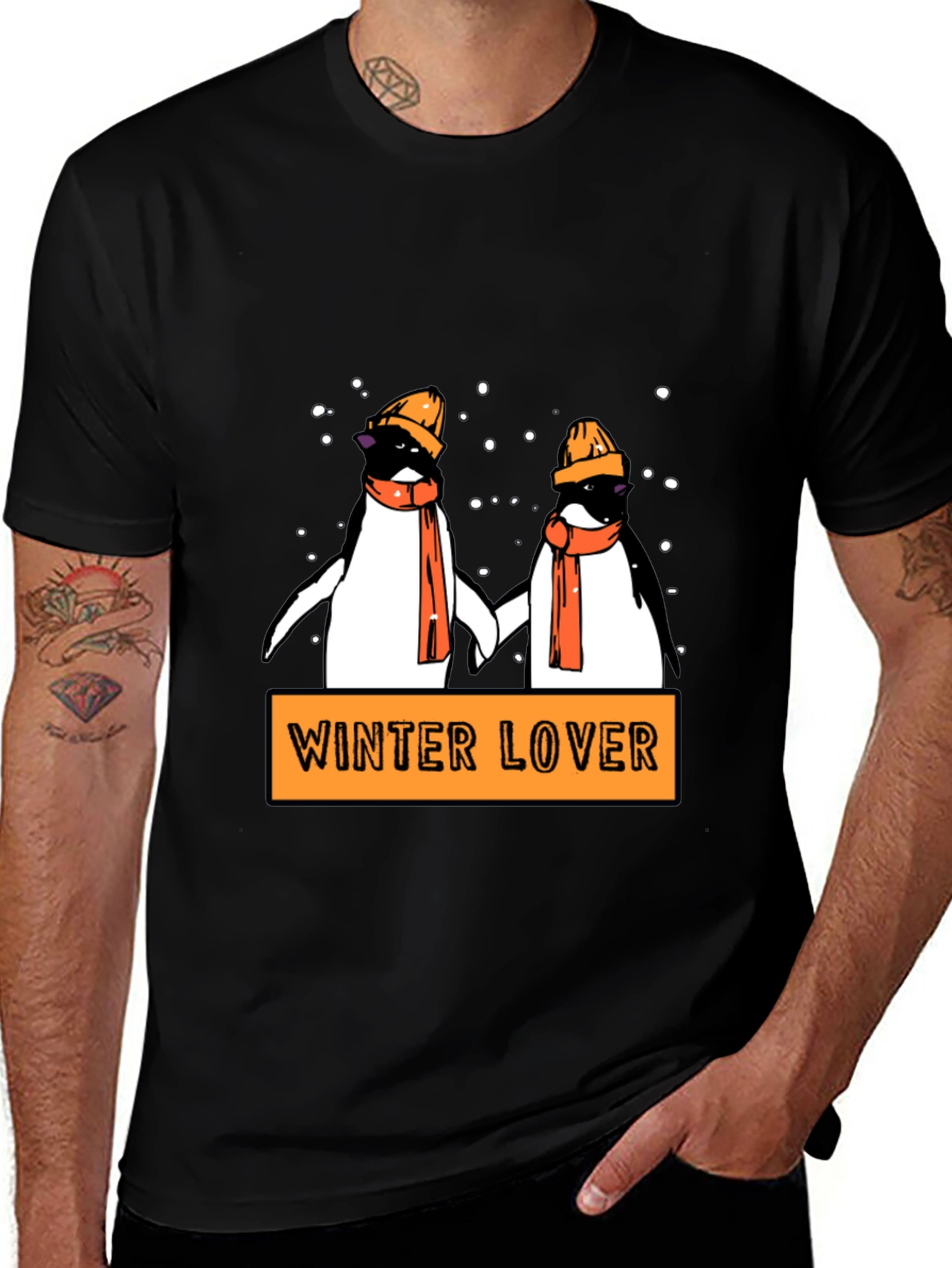 Variant 8 of Winter Lover Penguin Graphic T-Shirt