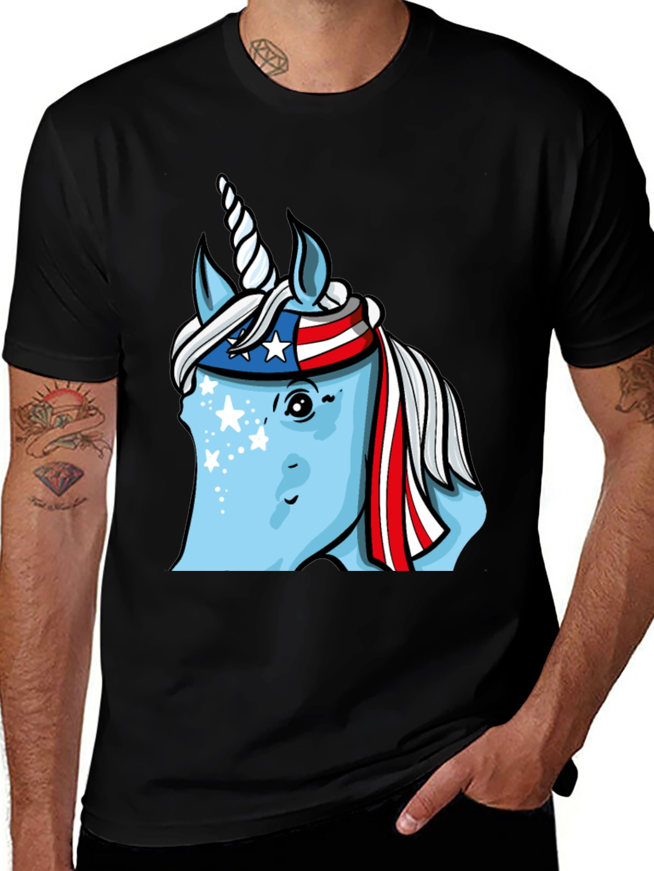 Variant 2 of Patriotic Unicorn T-Shirt