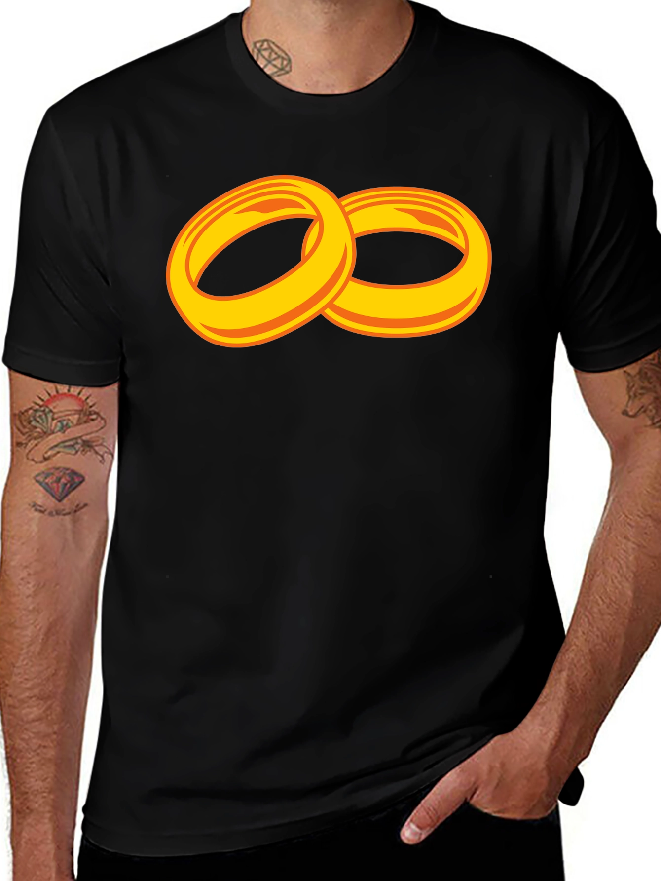Sonic Rings Graphic T-Shirt - Black Cotton Tee