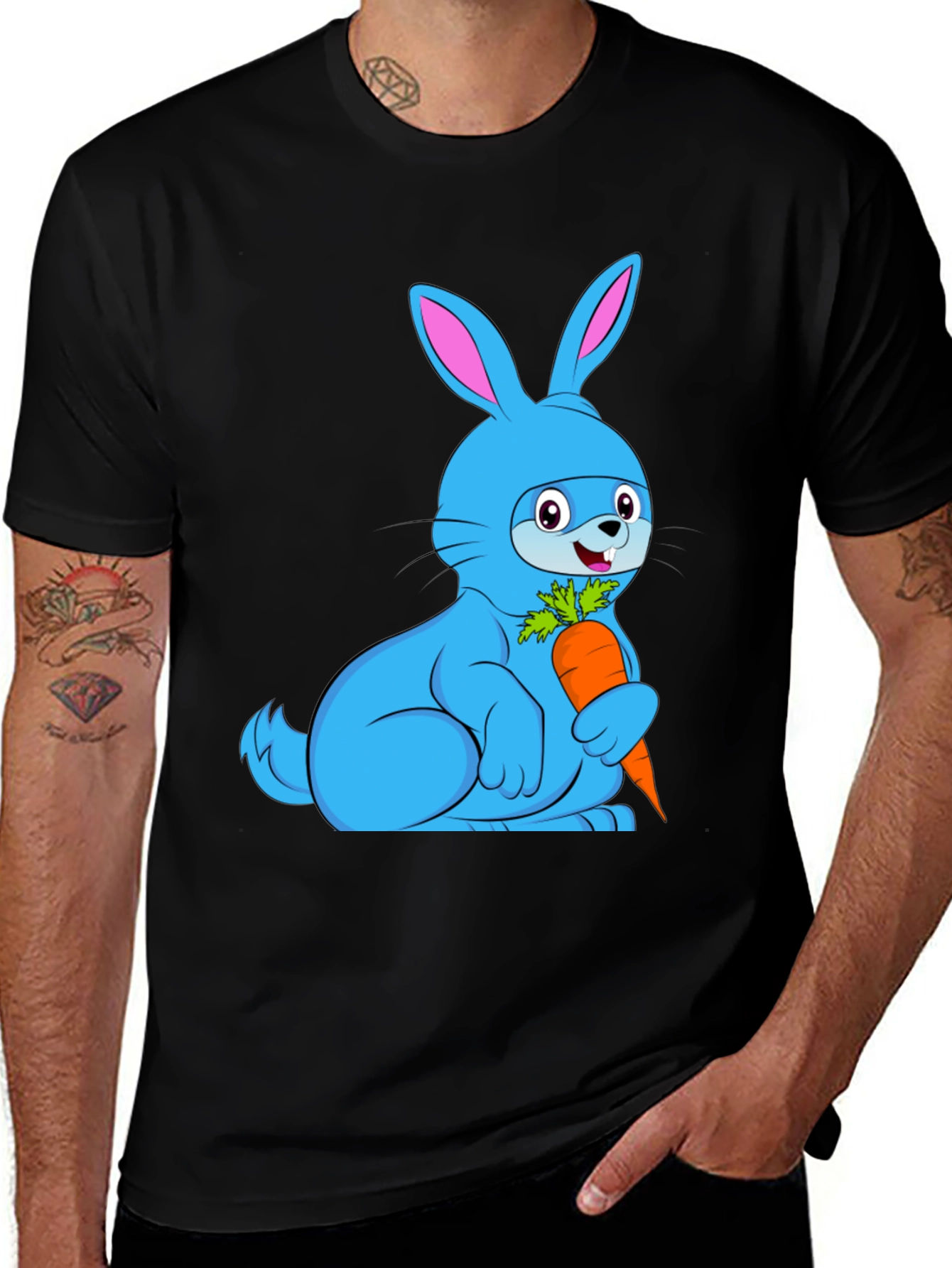 Variant 11 of Bunny Carrot Tee - Soft Cotton Graphic T-Shirt