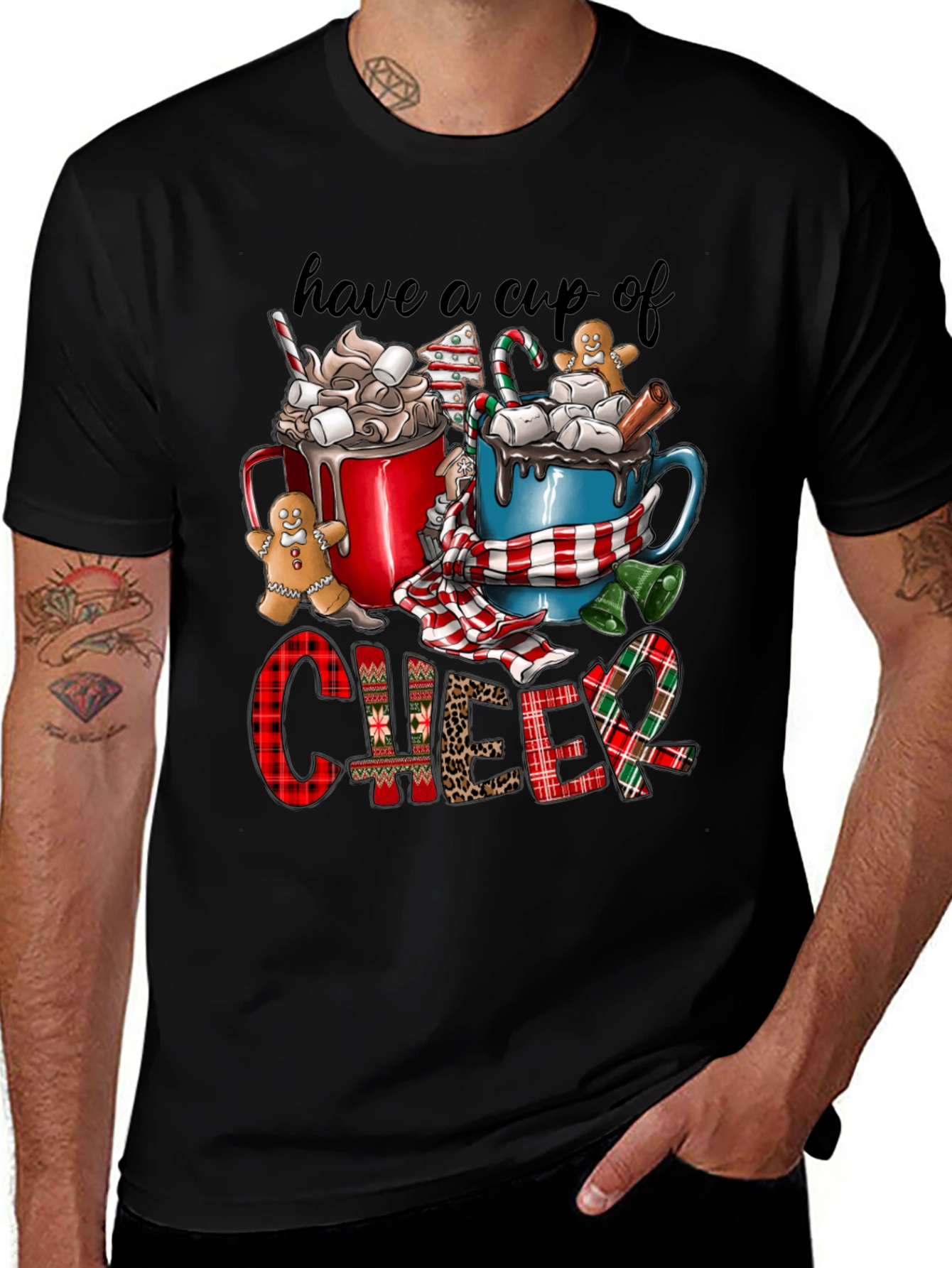 Have a Cup of Cheer Festive Graphic T-Shirt