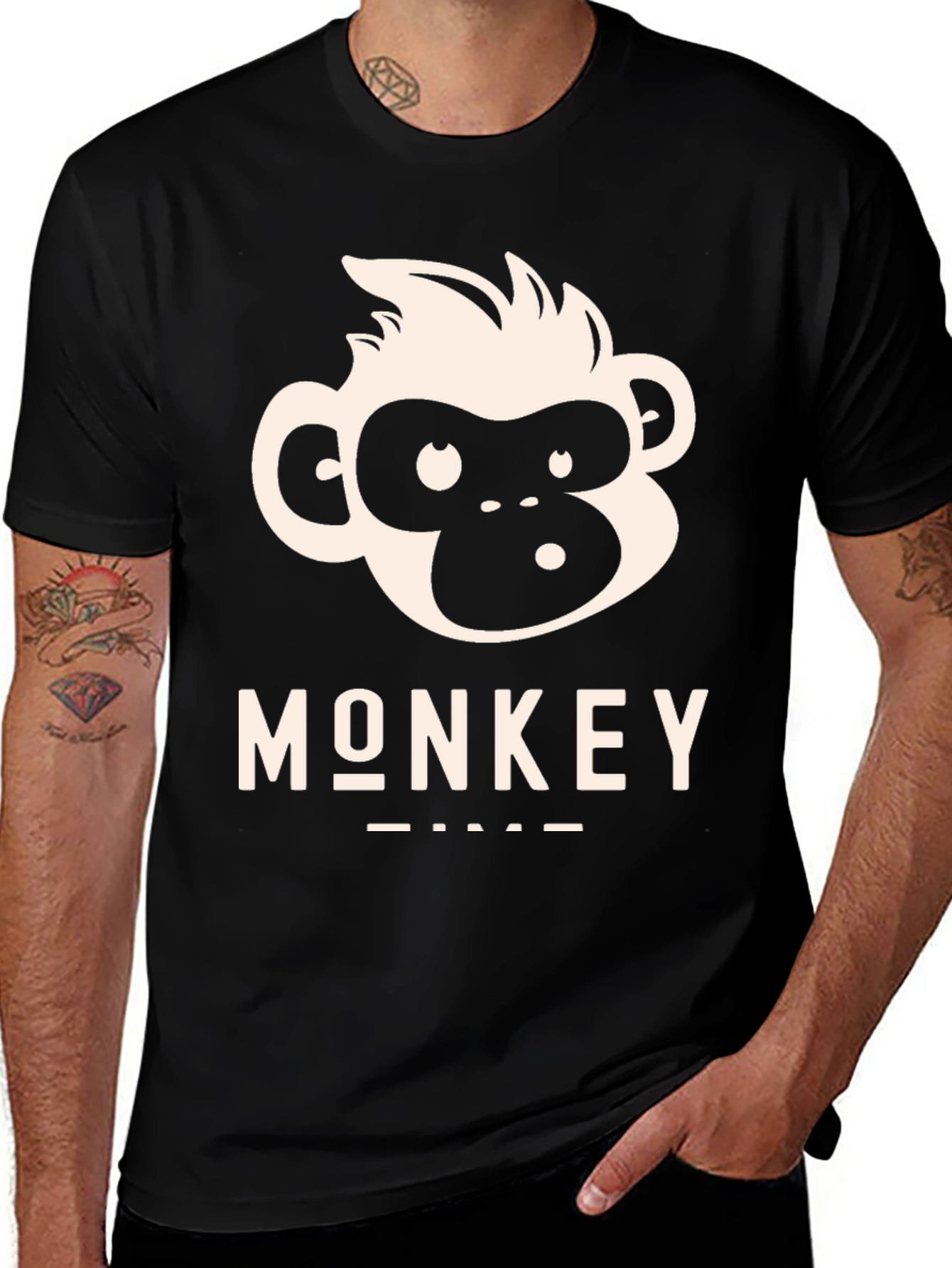 Variant 2 of Monkey Graphic Tee - Cool Animal Design T-Shirt