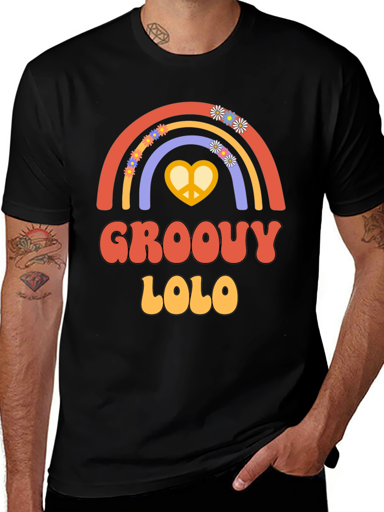 Variant 2 of Groovy Lolo Retro Rainbow T-Shirt
