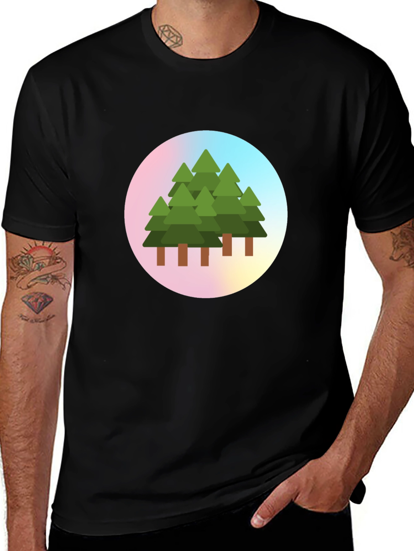 Variant 9 of Nature Trees Graphic Print T-Shirt