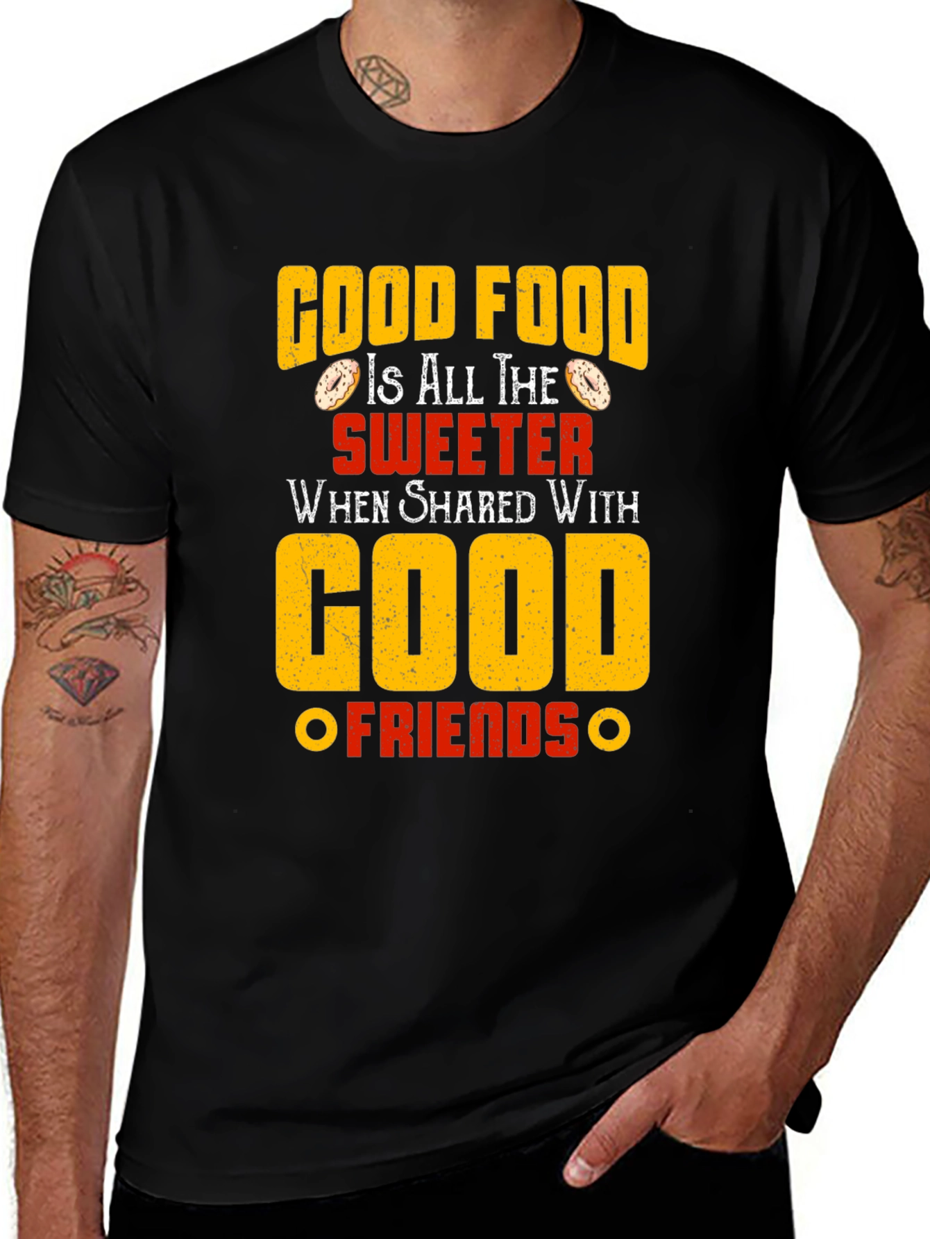 Variant 4 of Good Food Good Friends T-Shirt