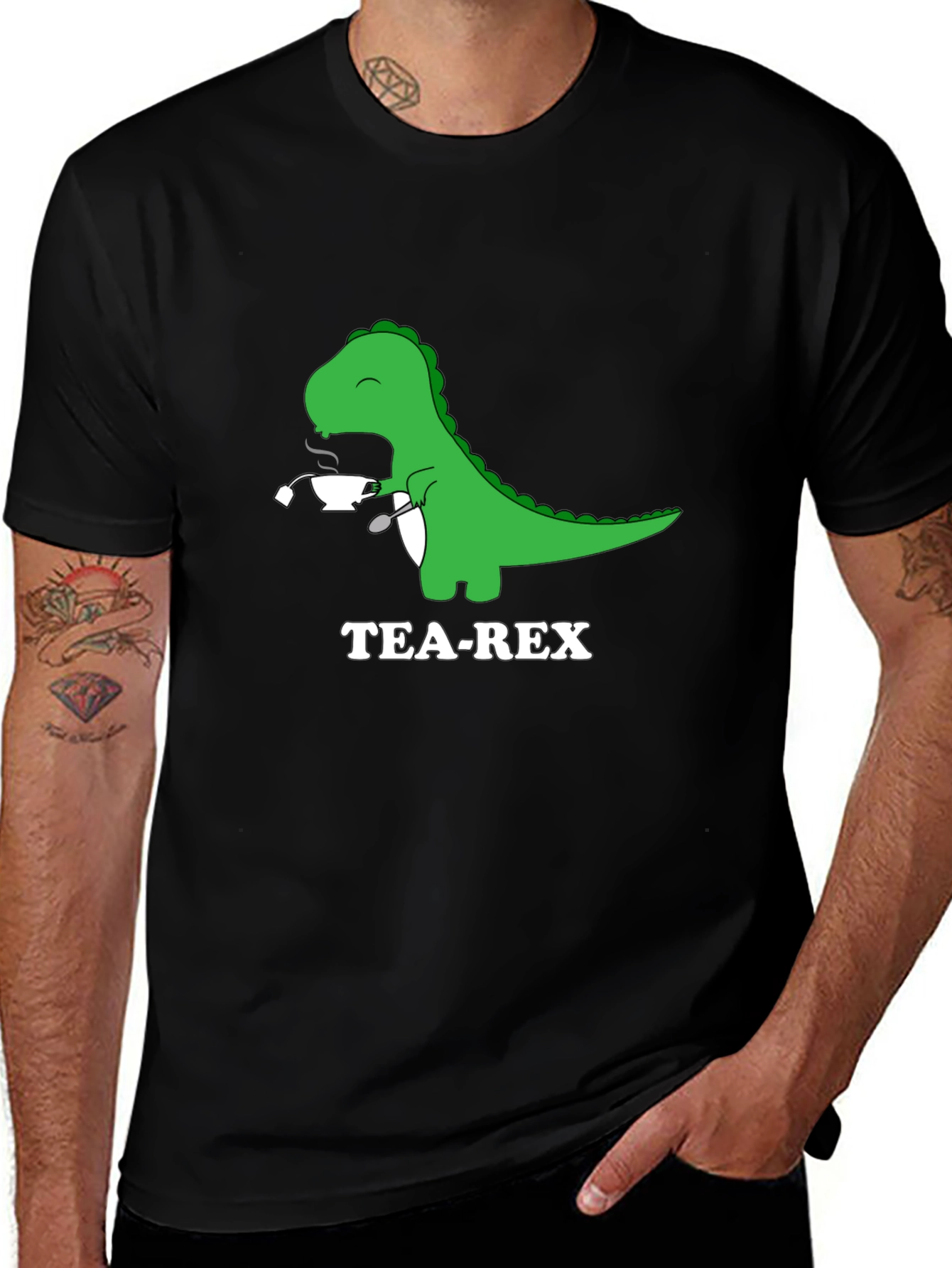 Tea-Rex T-Shirt: Cute Dinosaur Tea Lover Tee