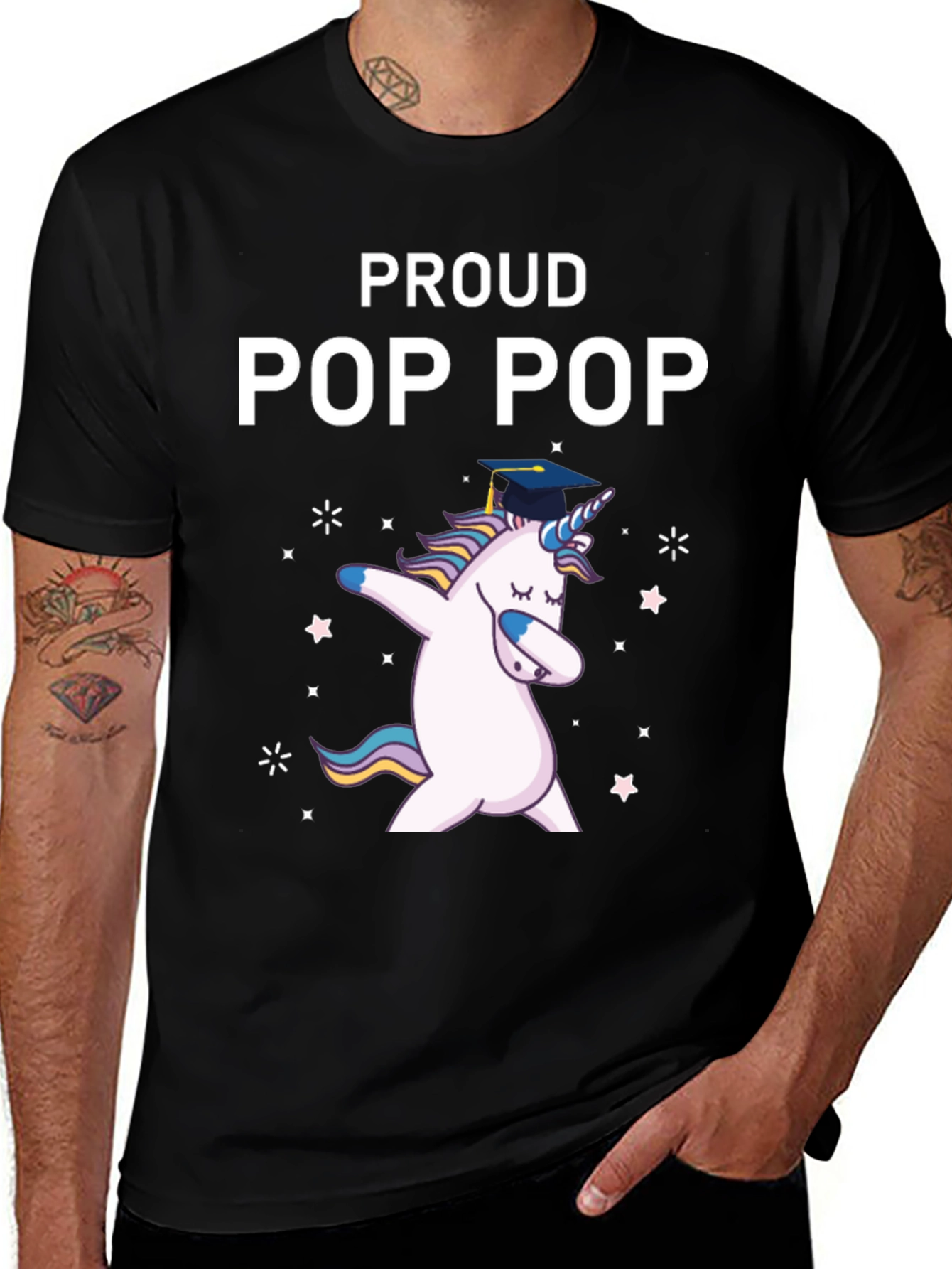 Variant 2 of Proud Pop Pop Unicorn Graduation T-Shirt