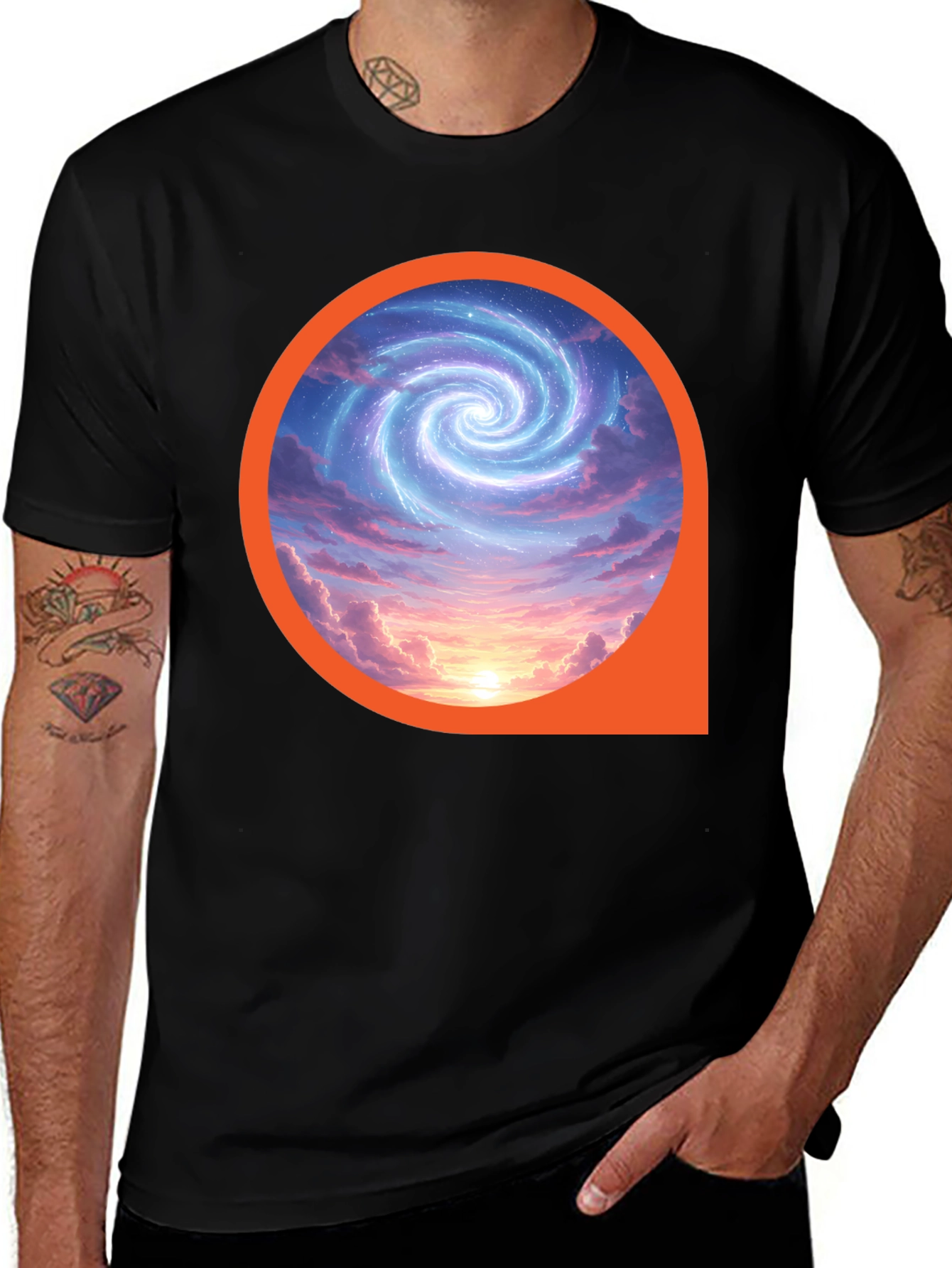 Variant 12 of Cosmic Swirl Graphic Tee - Modern Style