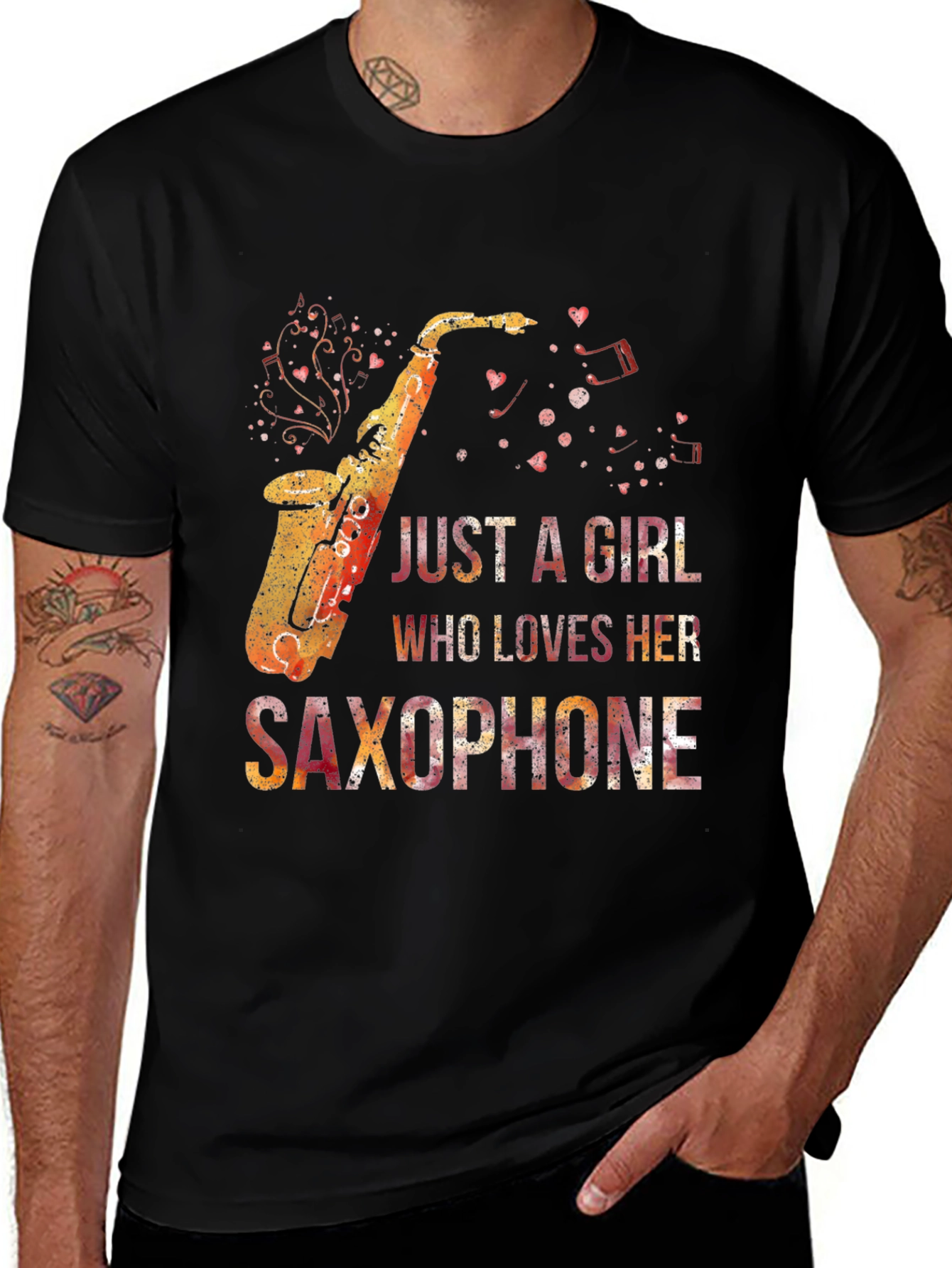 Variant 13 of Just a Girl Who Loves Saxophone T-Shirt