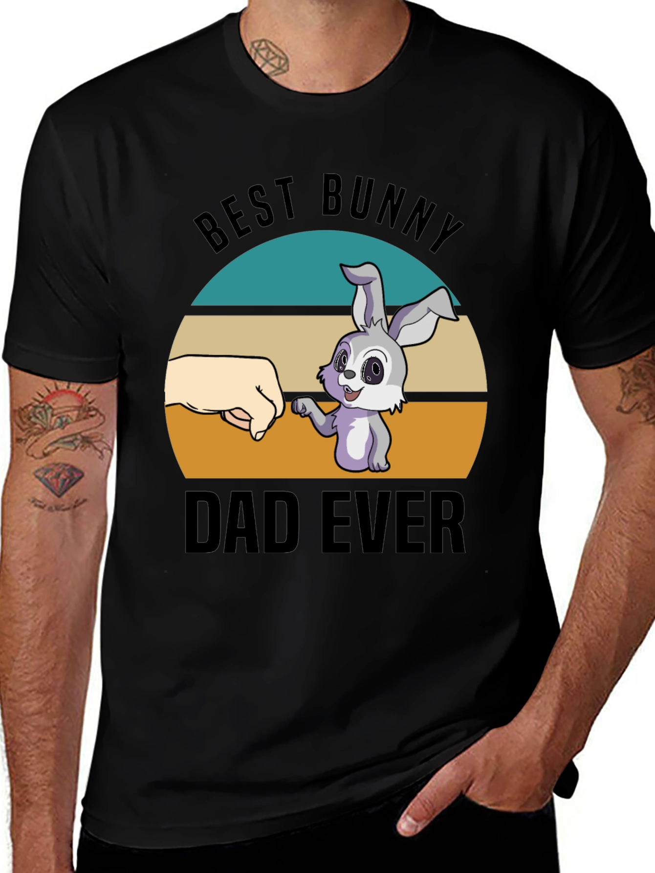 Variant 17 of Best Bunny Dad Ever T-Shirt - Father's Day Tee