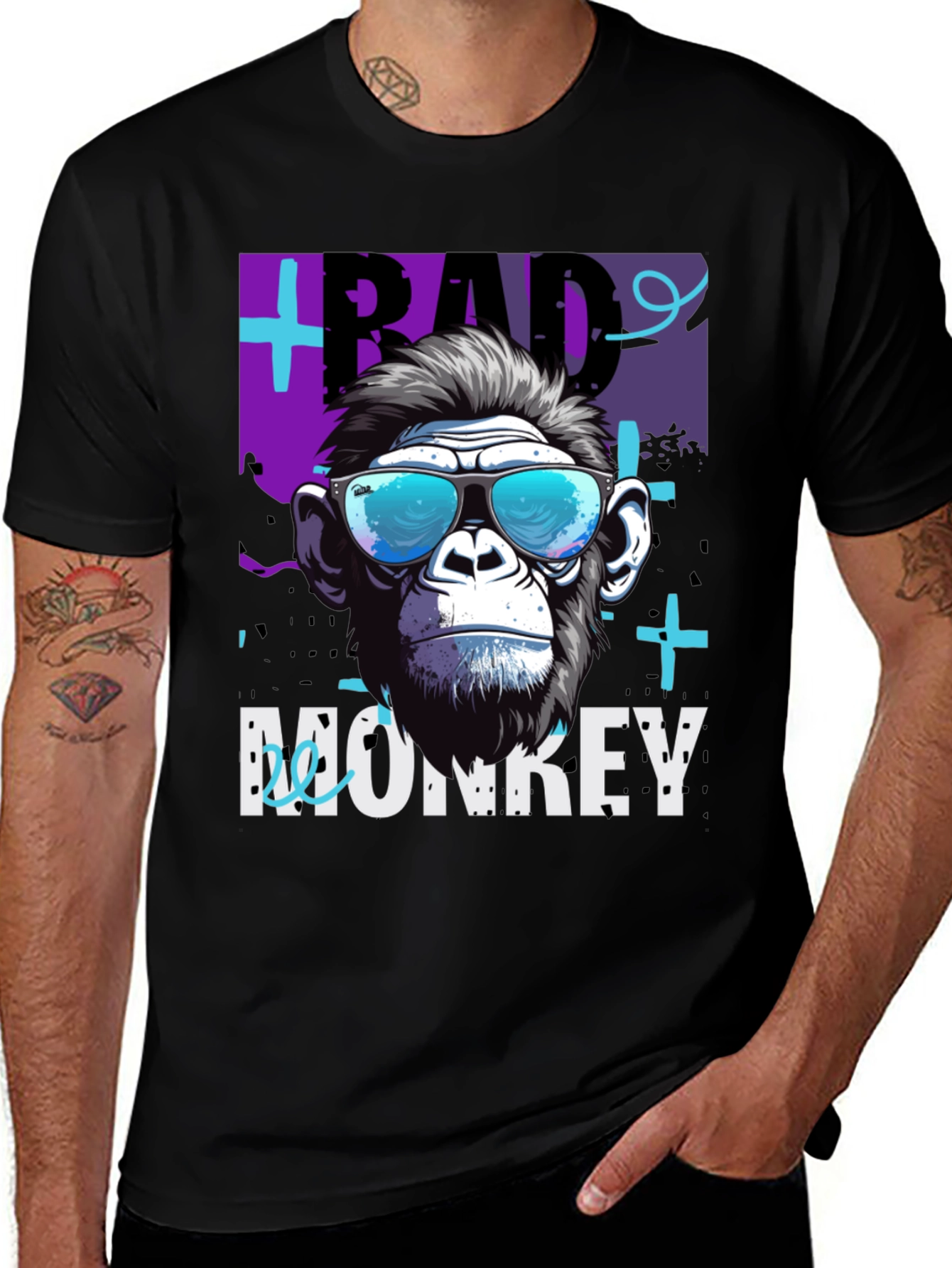 Variant 17 of Bad Monkey Graphic Tee - Cool Ape Design