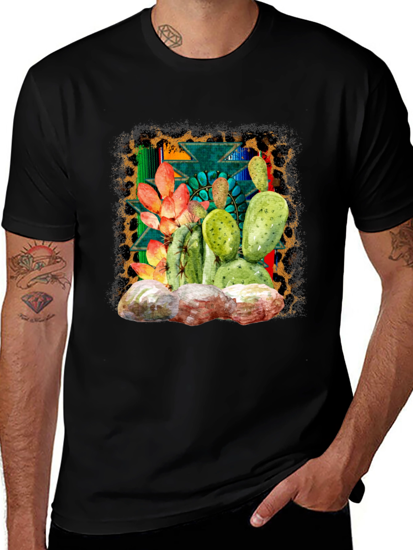 Variant 10 of Southwestern Cactus Graphic Tee