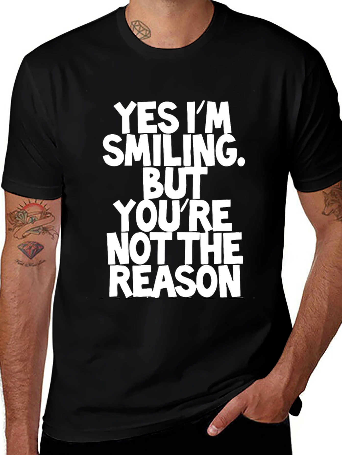 Variant 17 of Funny Sarcastic Graphic Tee - Yes I'm Smiling T-Shirt