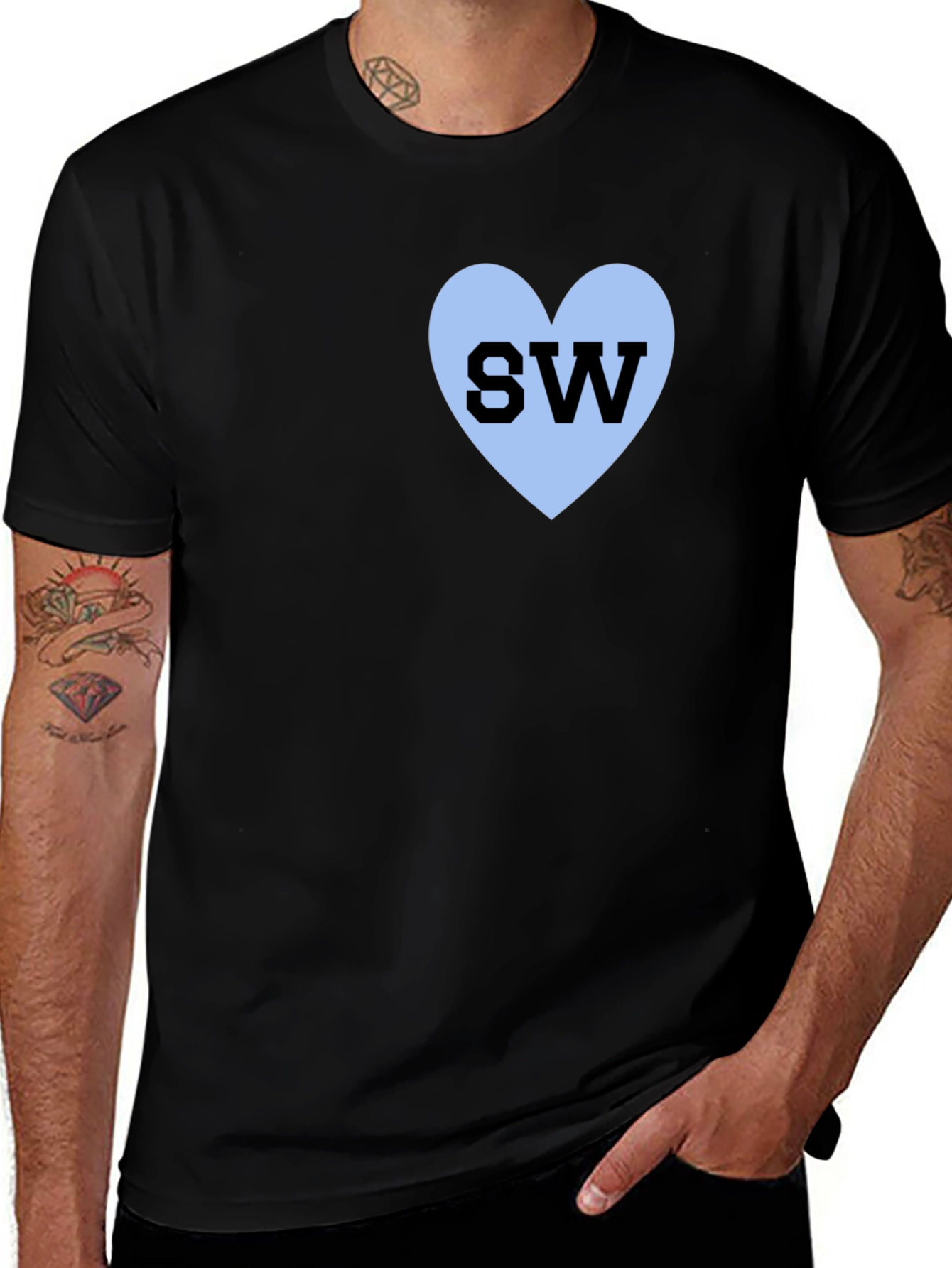 Black Black SW Heart T-Shirt main image