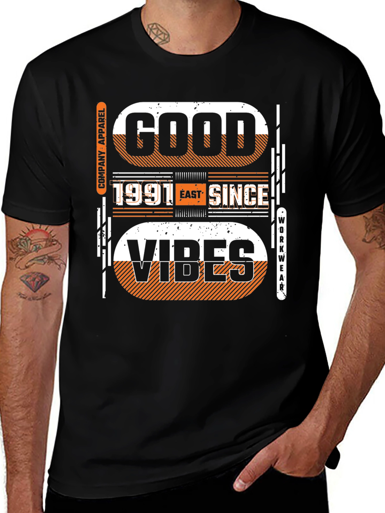Variant 17 of Good Vibes Since 1991 Black Graphic Tee
