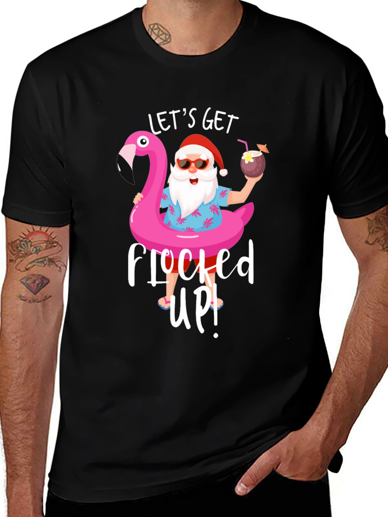 Let's Get Flocked Up Santa T-Shirt