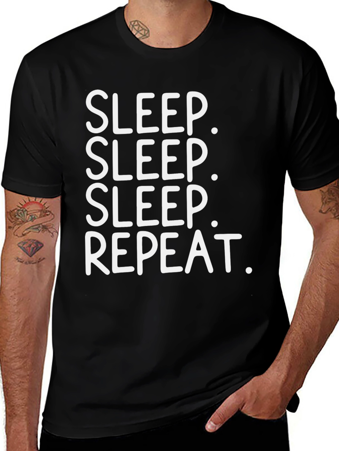 Variant 8 of Sleep Repeat T-Shirt - Funny Relaxed Wear