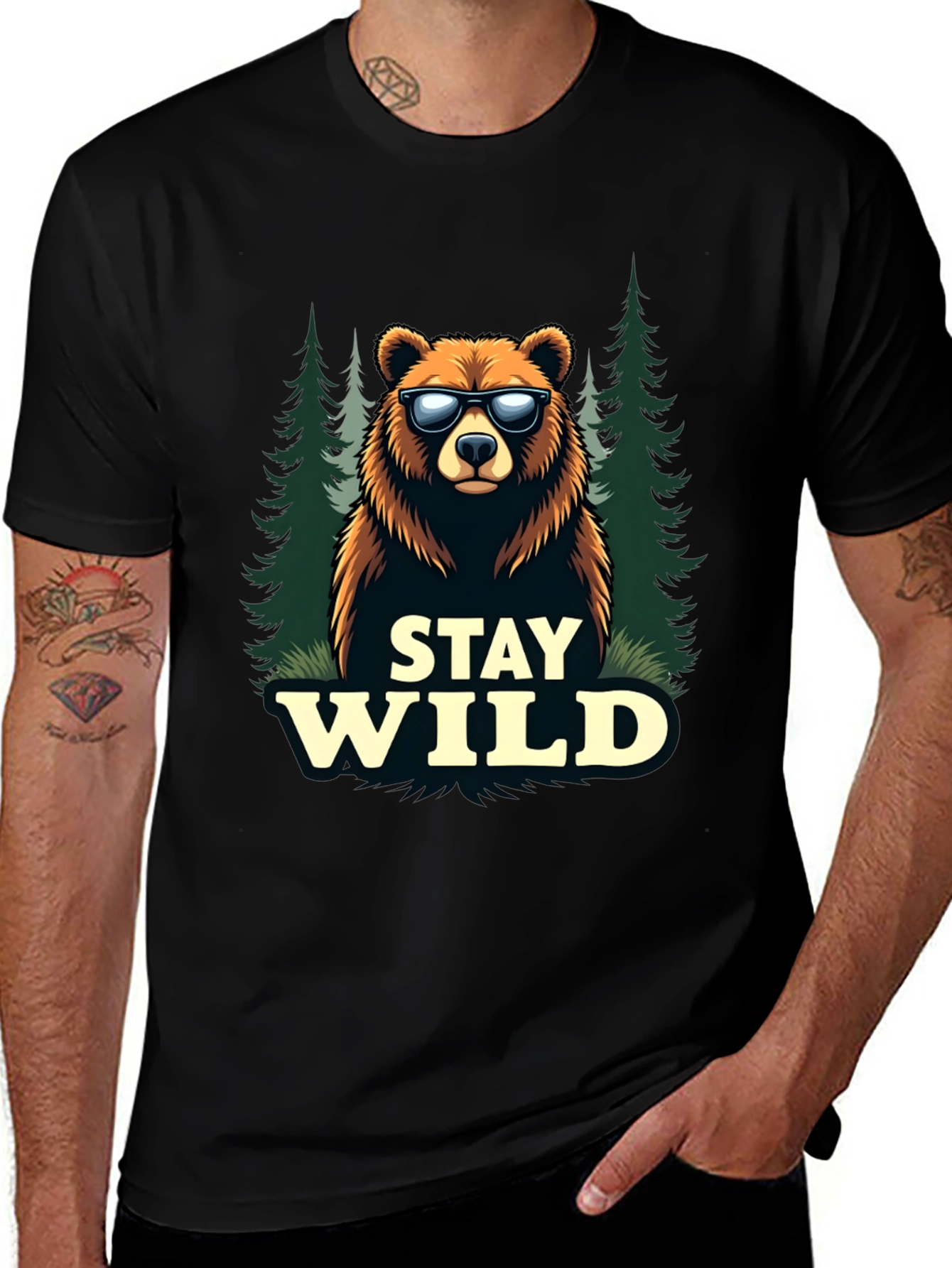 Variant 9 of Stay Wild Bear T-Shirt