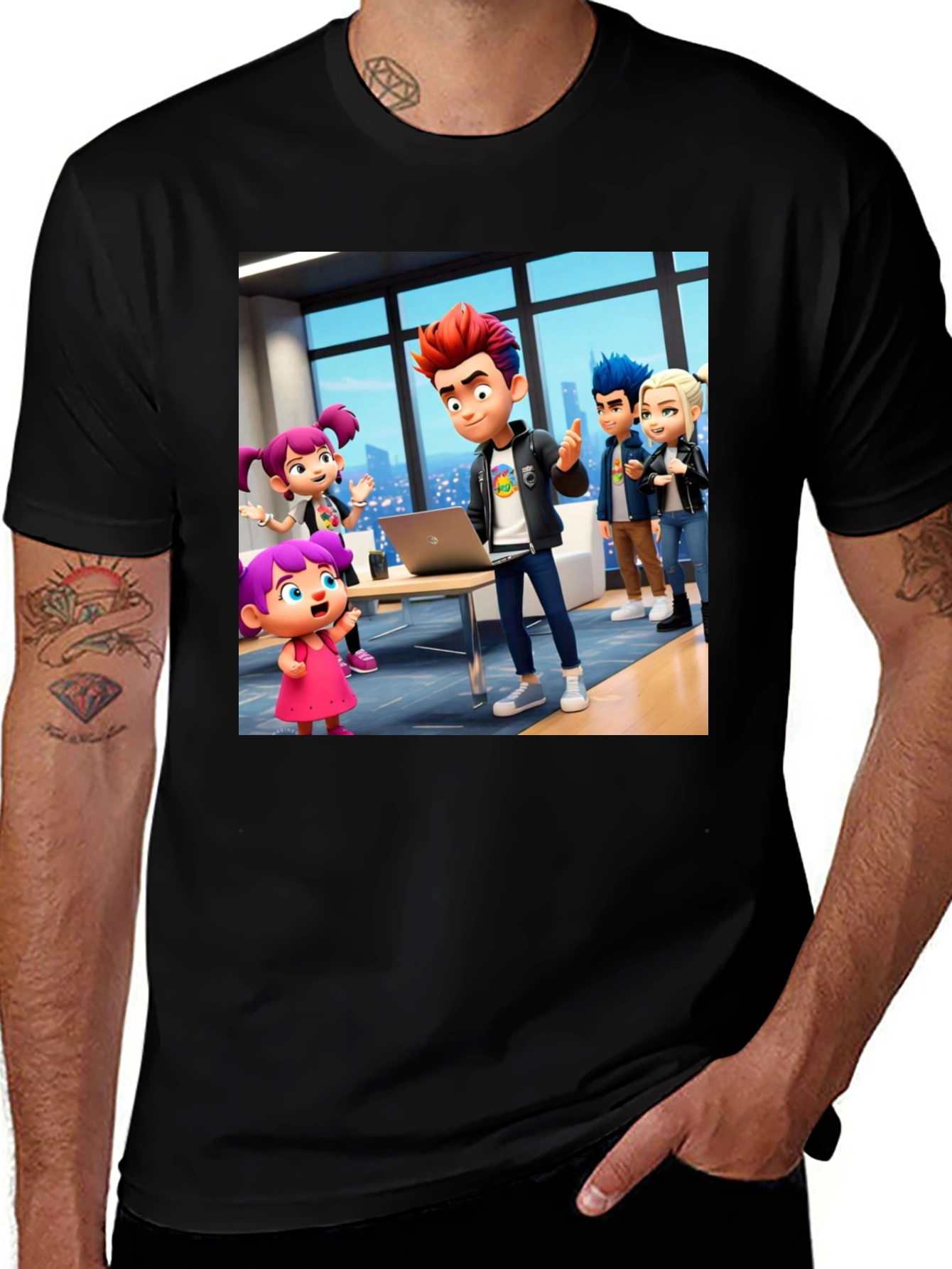 Variant 12 of Cartoon Crew Black T-Shirt