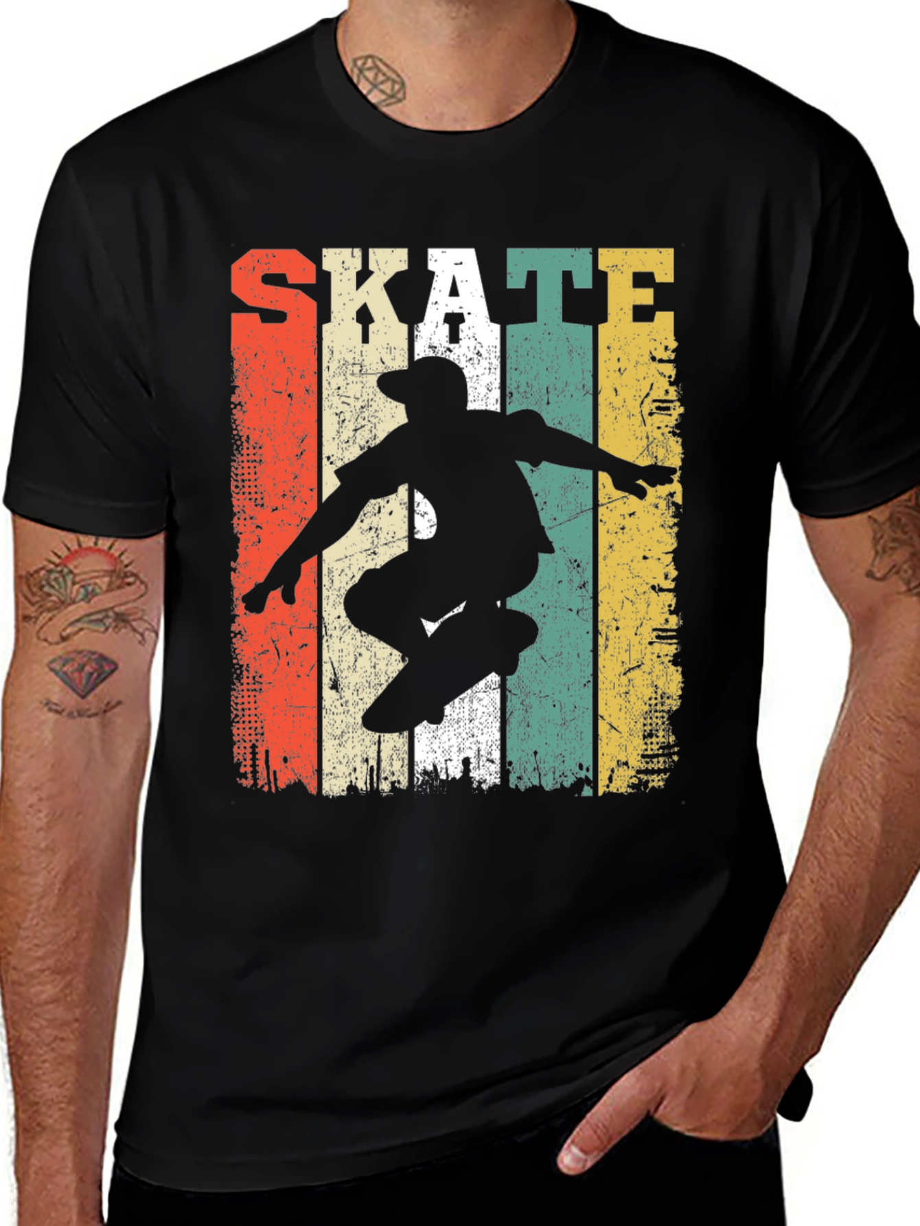 Variant 7 of Retro Skate T-Shirt - Vintage Skateboarder Tee