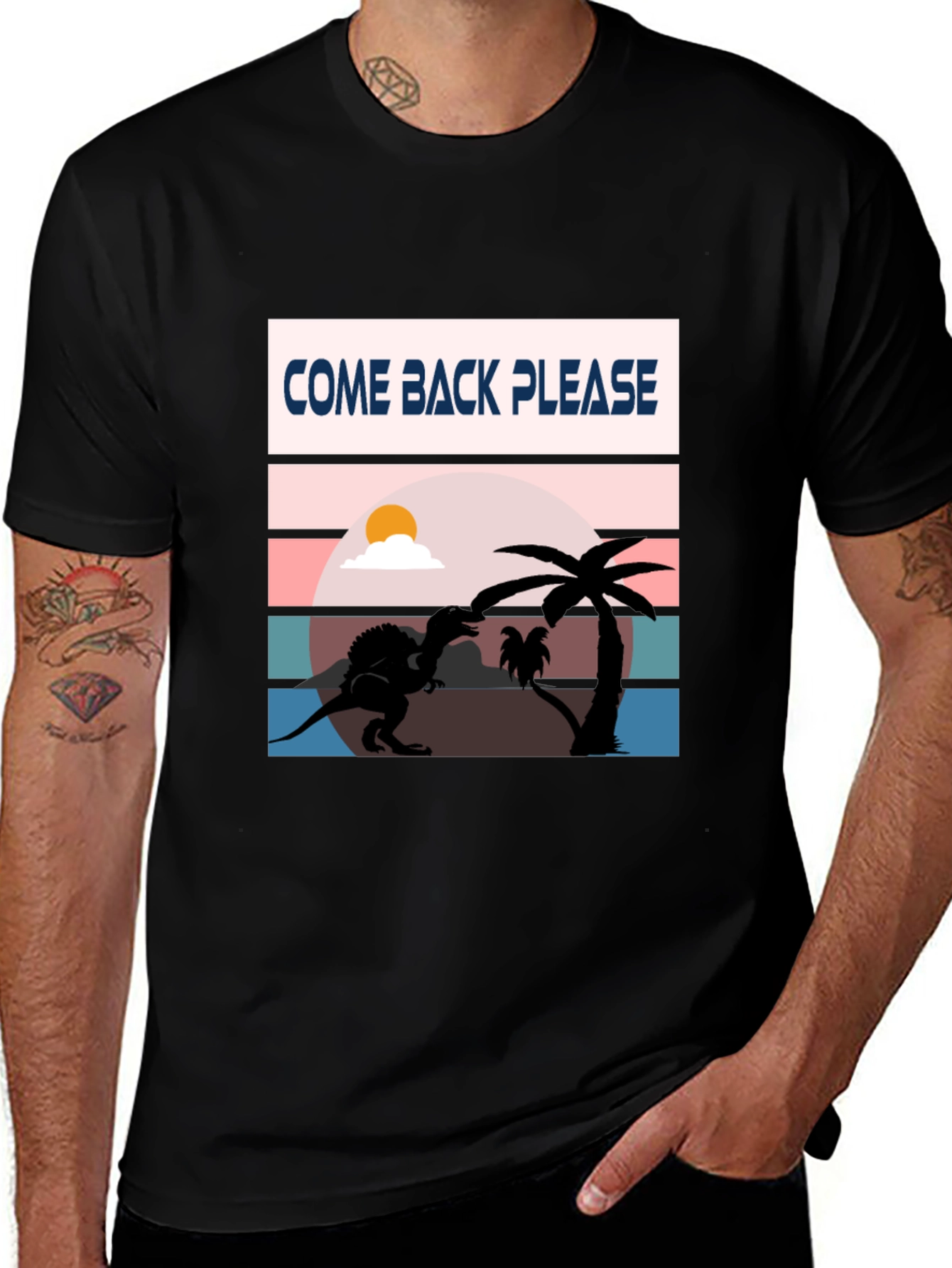 Variant 3 of Come Back Please Dinosaur Graphic T-Shirt