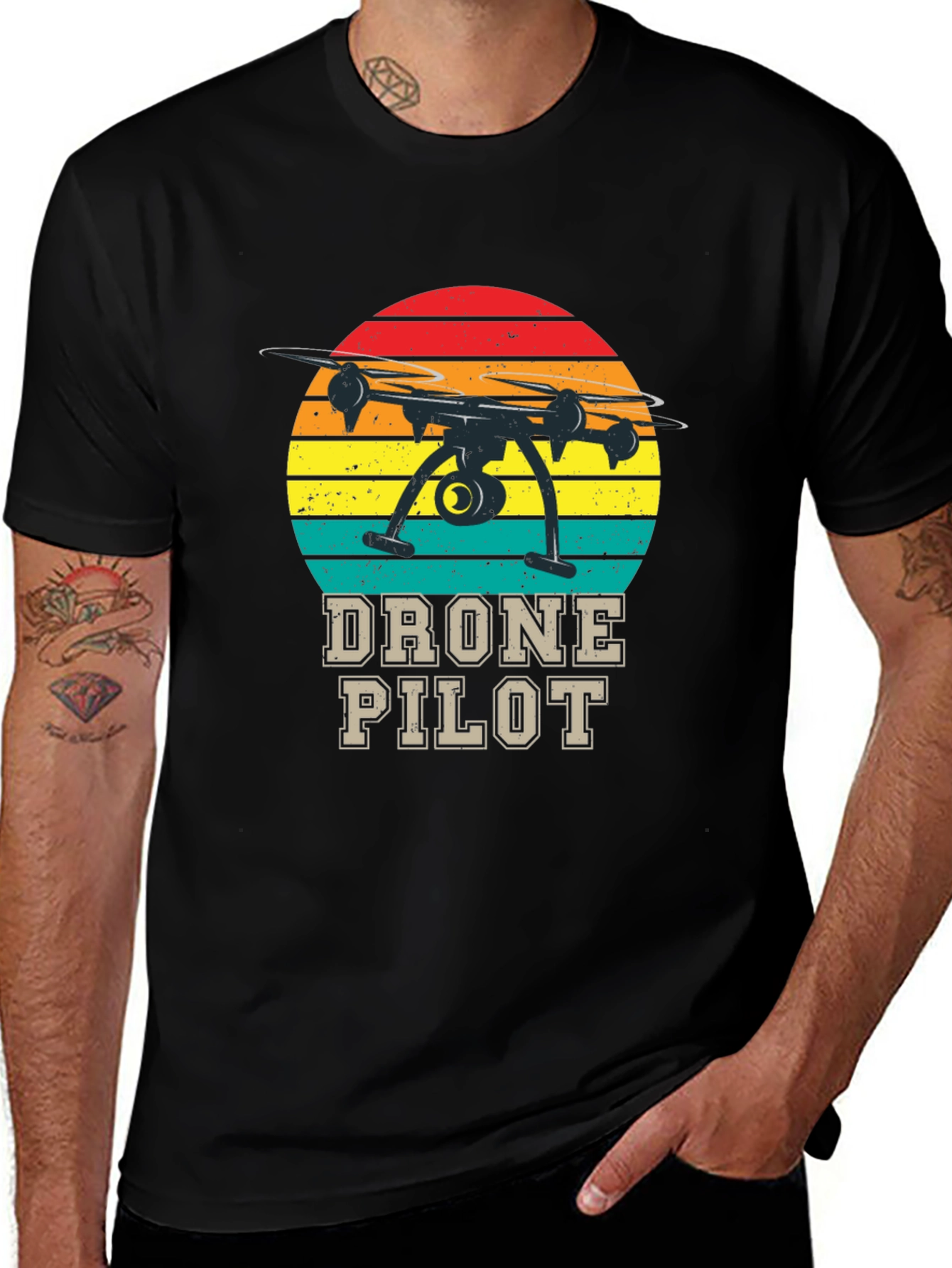 Variant 21 of Drone Pilot Retro Style Graphic Tee